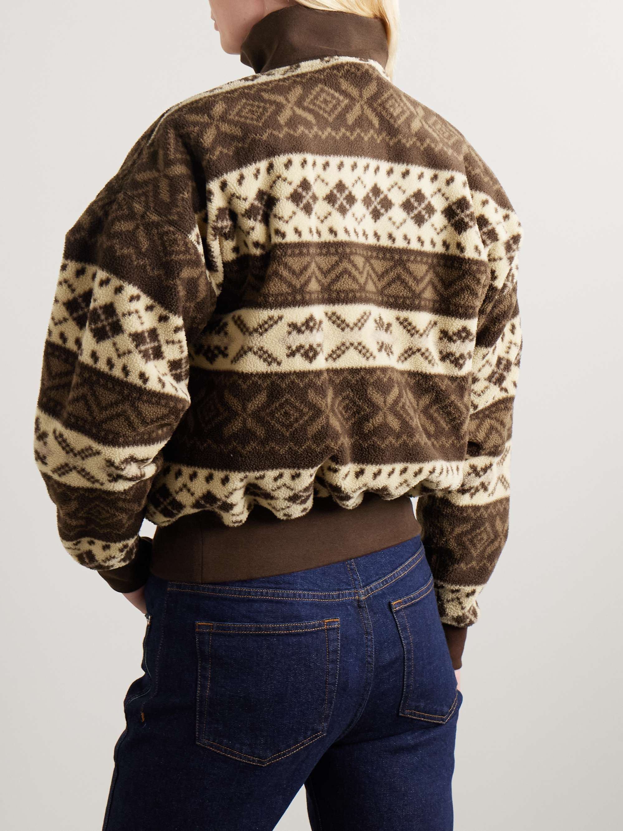 Fair Isle recycled-fleece sweatshirt view