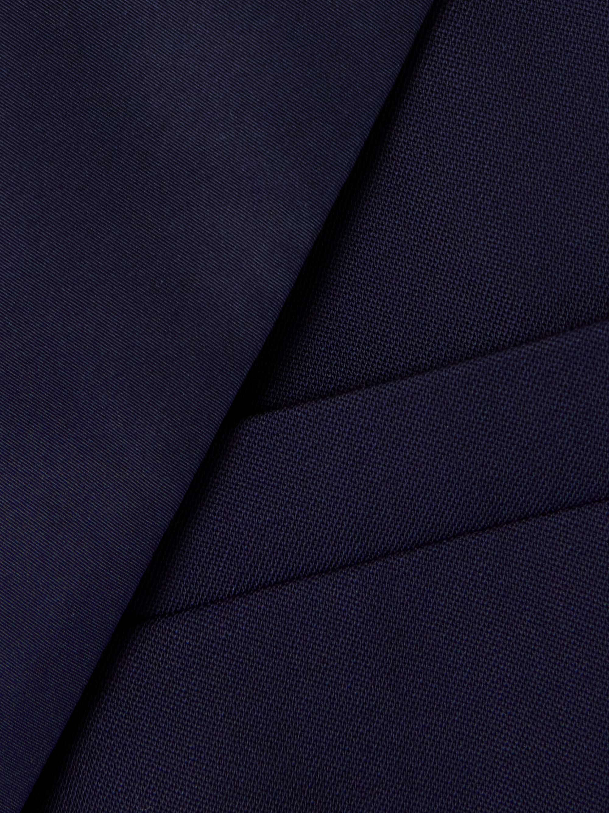 Double-breasted mulberry silk satin-trimmed wool blazer view