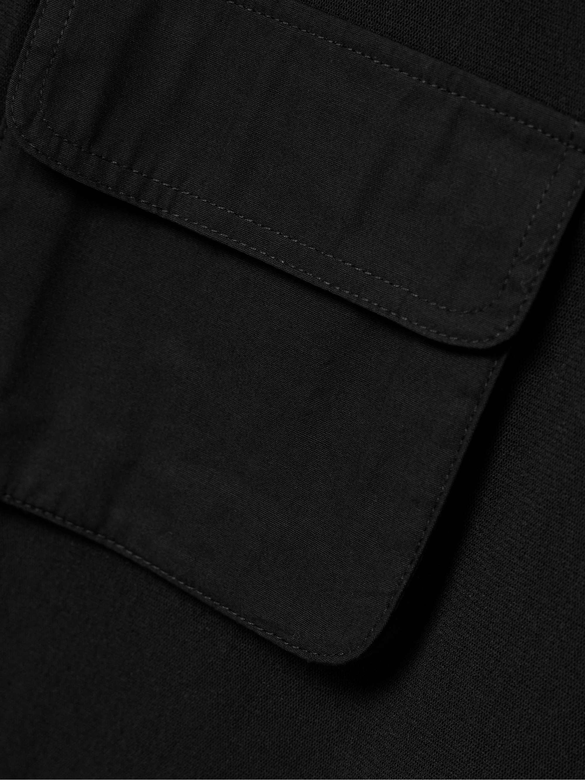 Cotton poplin-trimmed mesh midi skirt view