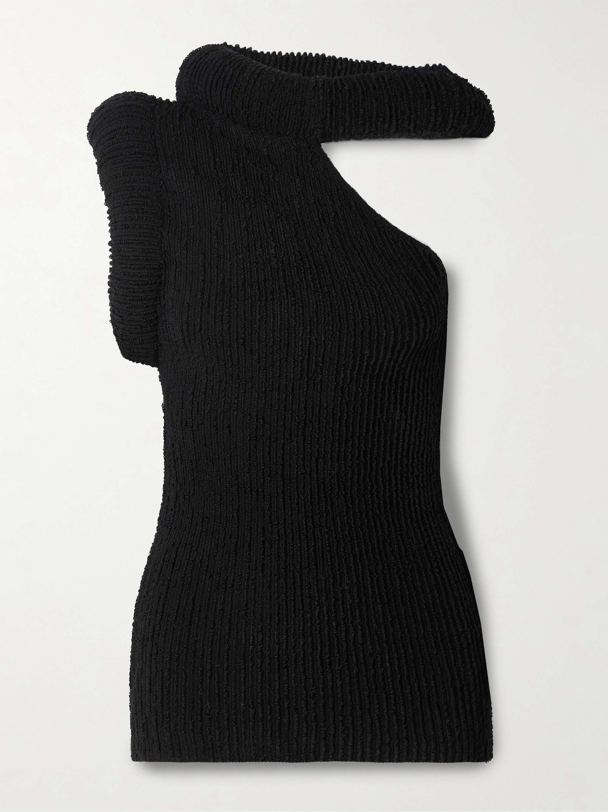 Padded bouclé-knit top view