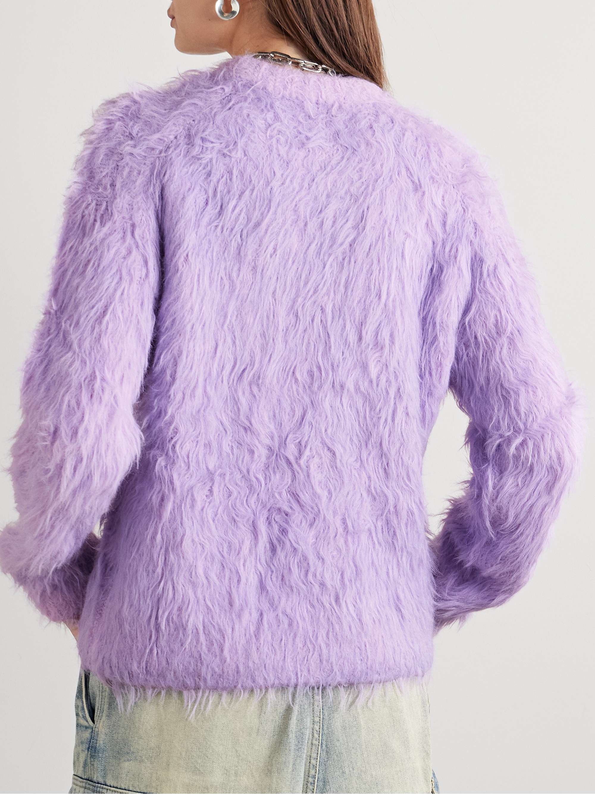 Brushed knitted sweater view