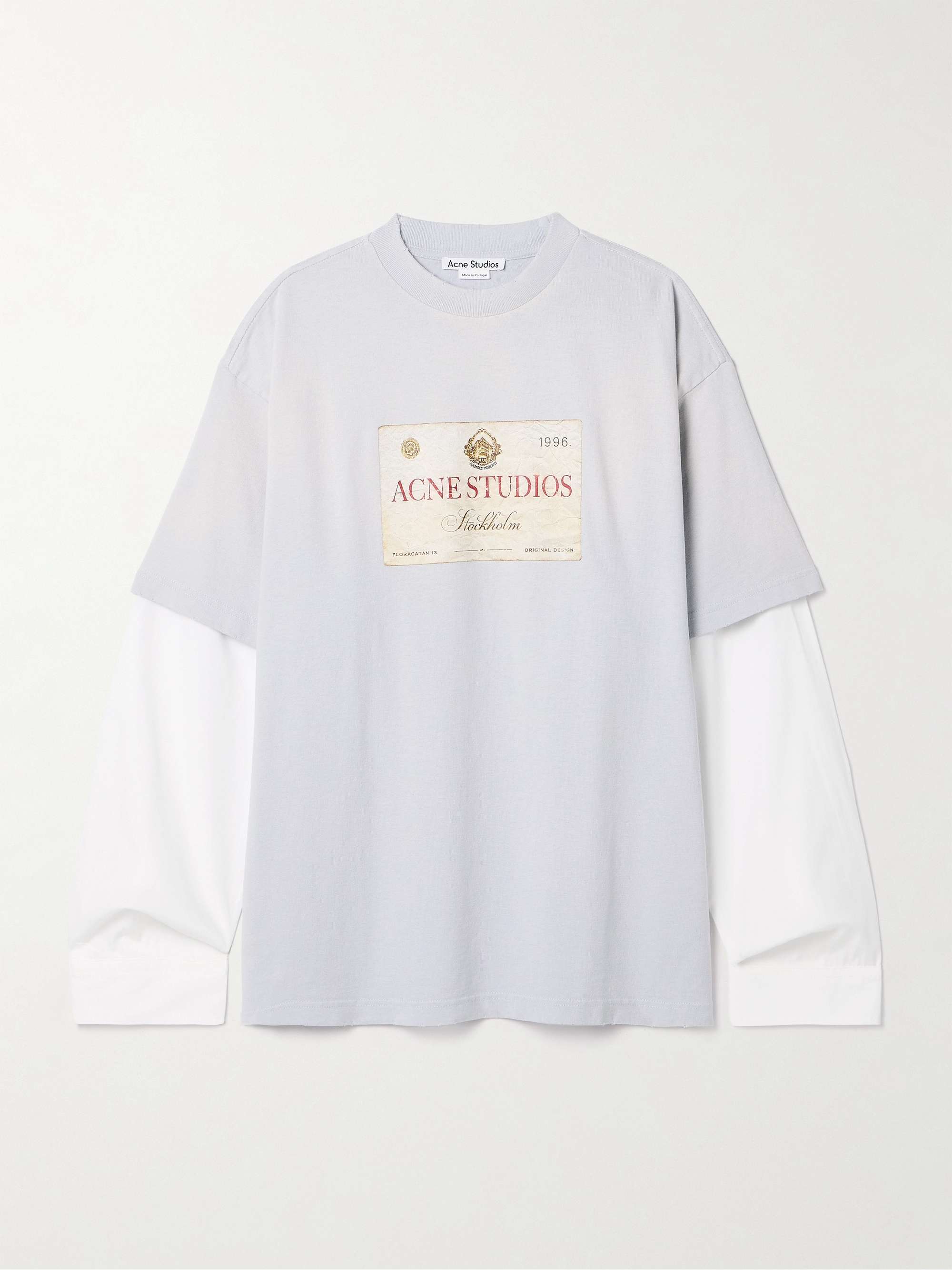 Layered printed cotton-jersey T-shirt view