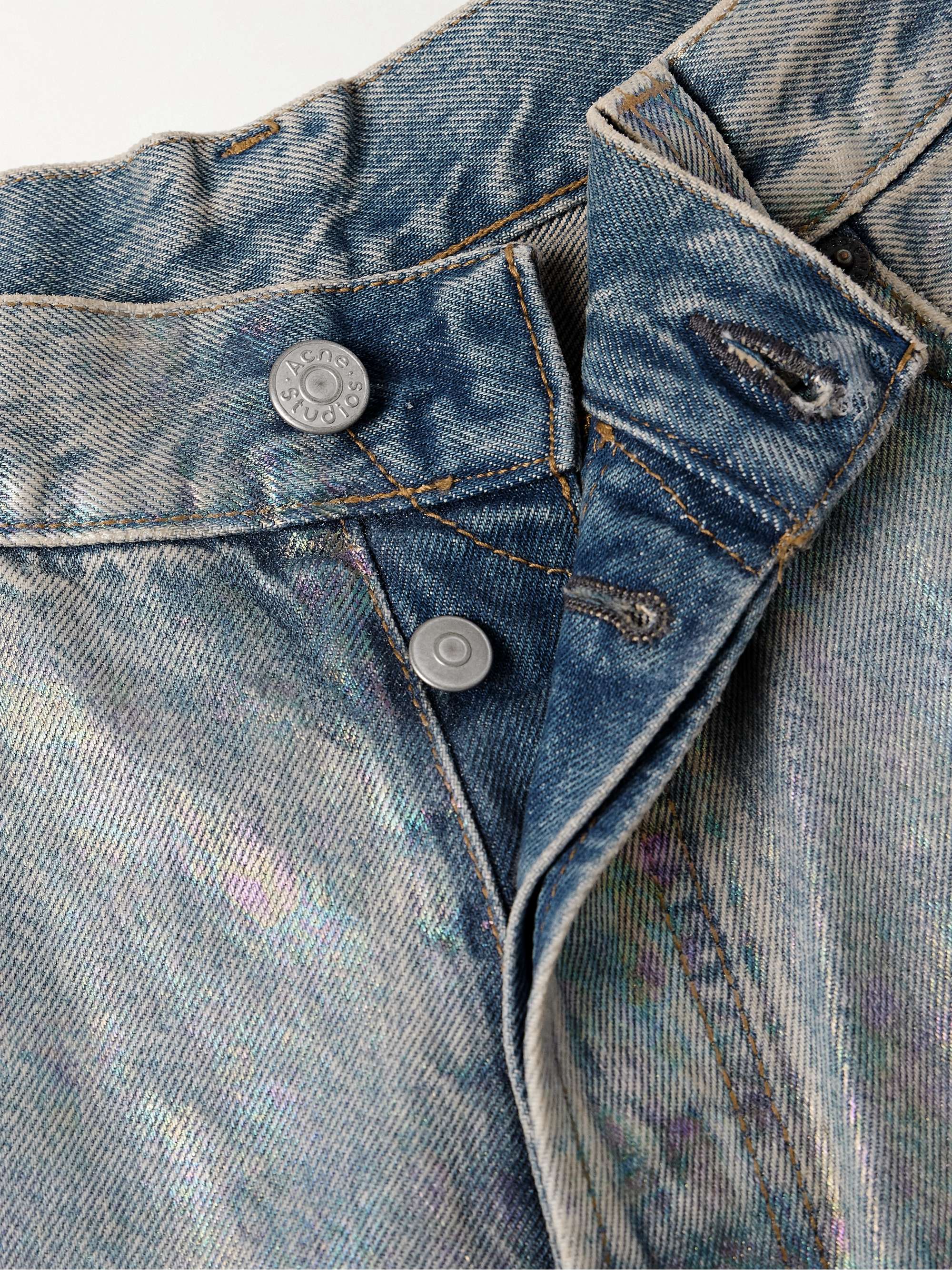 2023 distressed mid-rise wide-leg jeans view