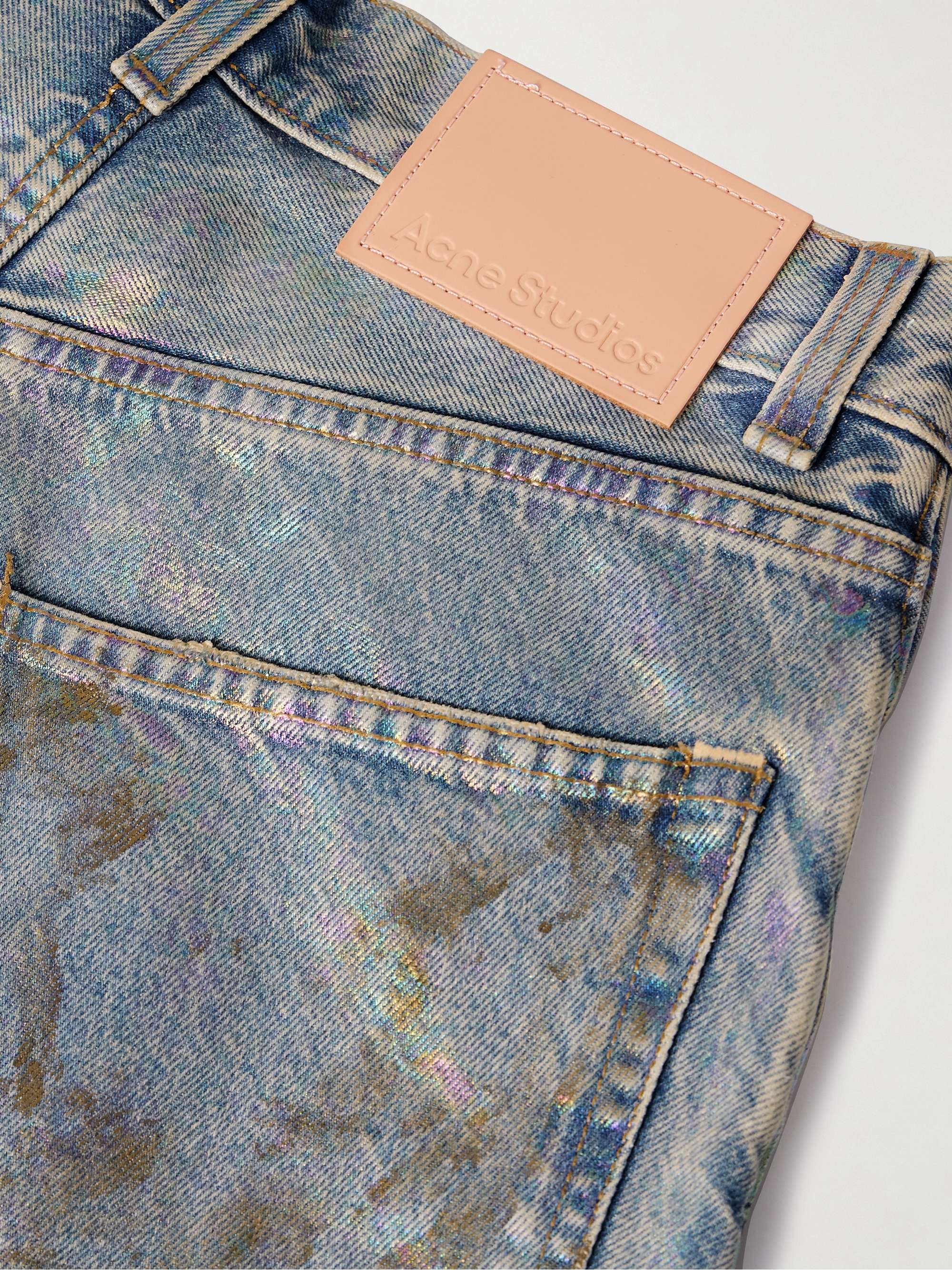 2023 distressed mid-rise wide-leg jeans view