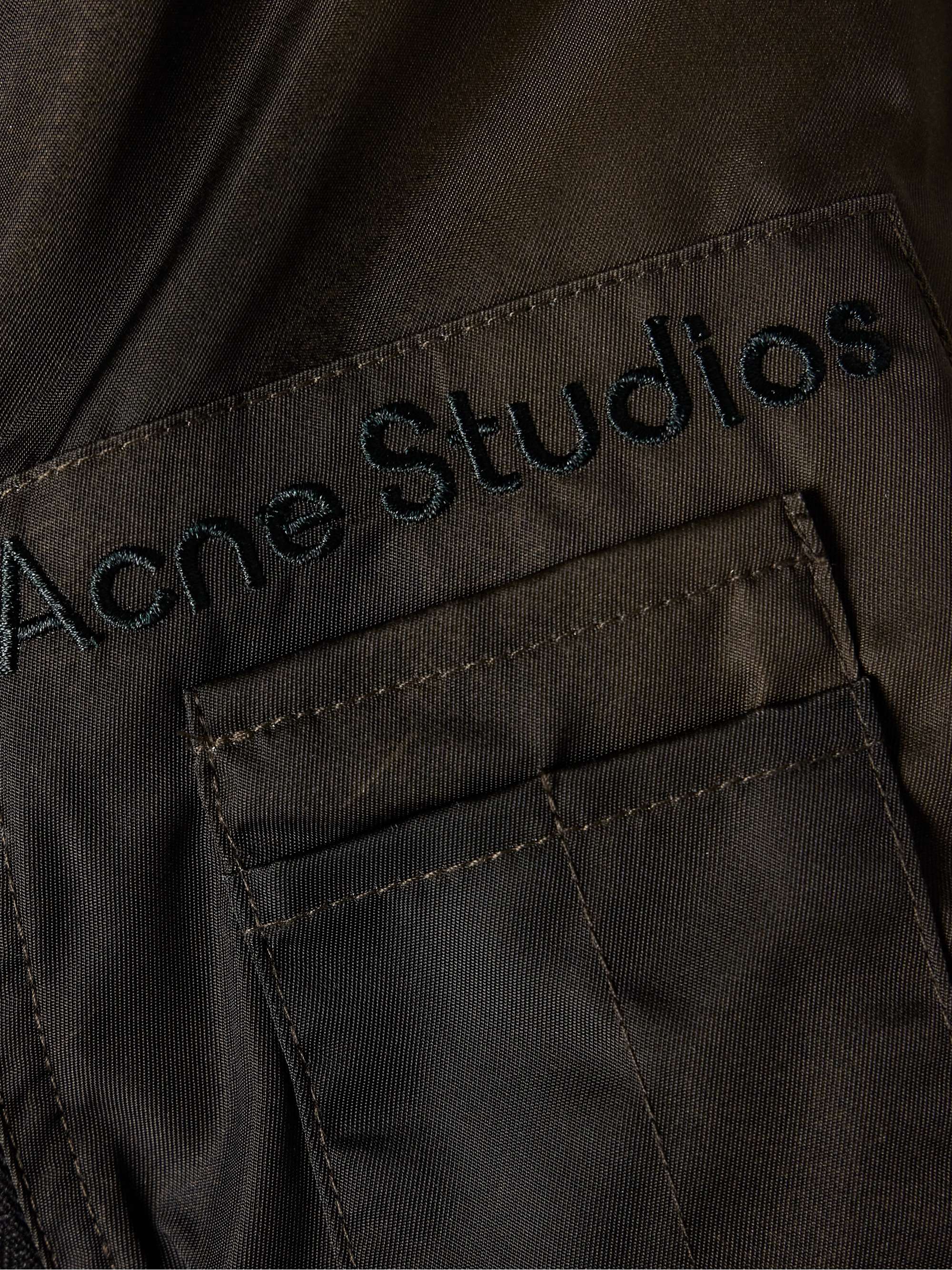 Fleece-trimmed padded shell bomber jacket view