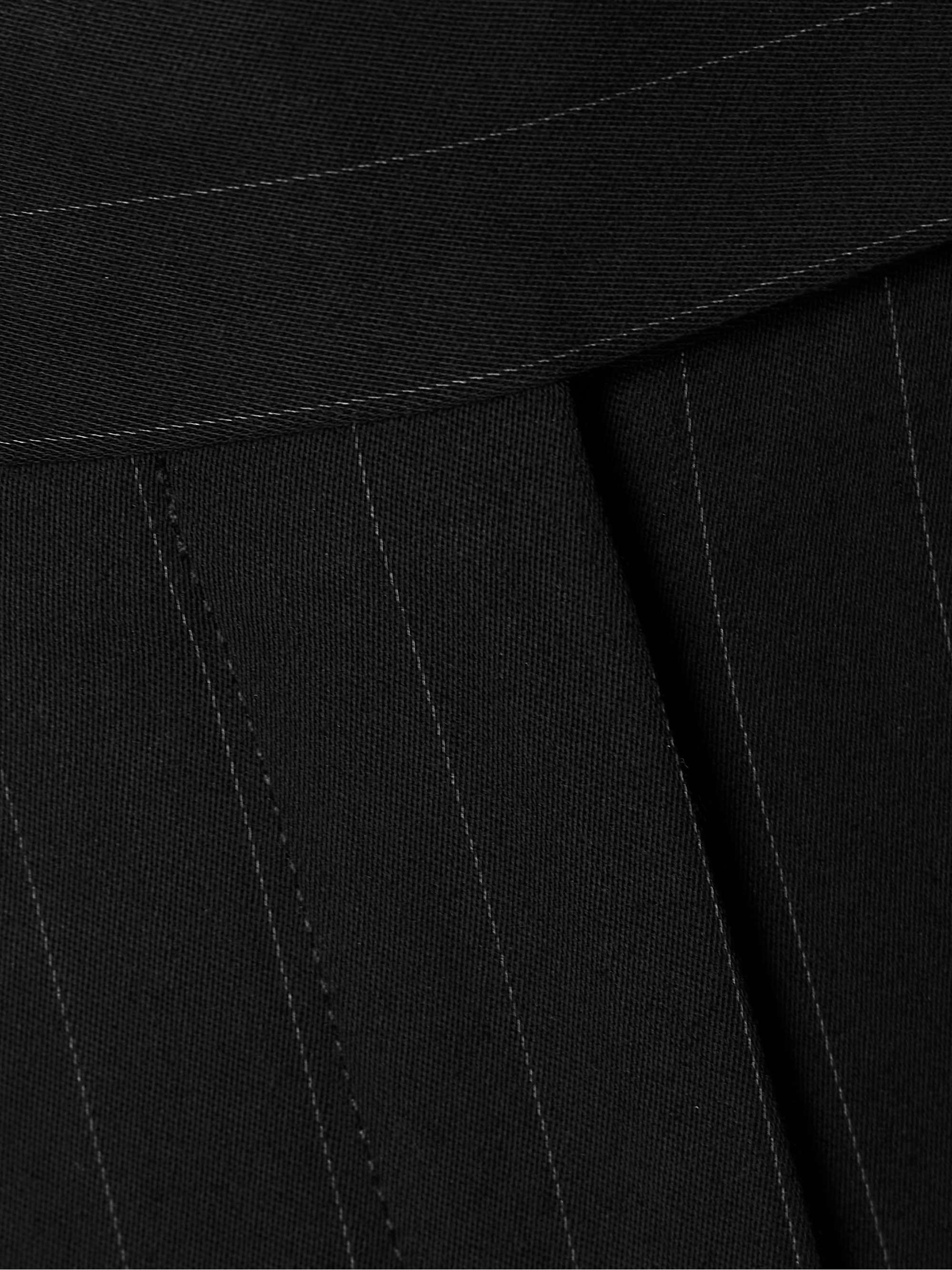 Pinstriped crepe straight-leg pants view