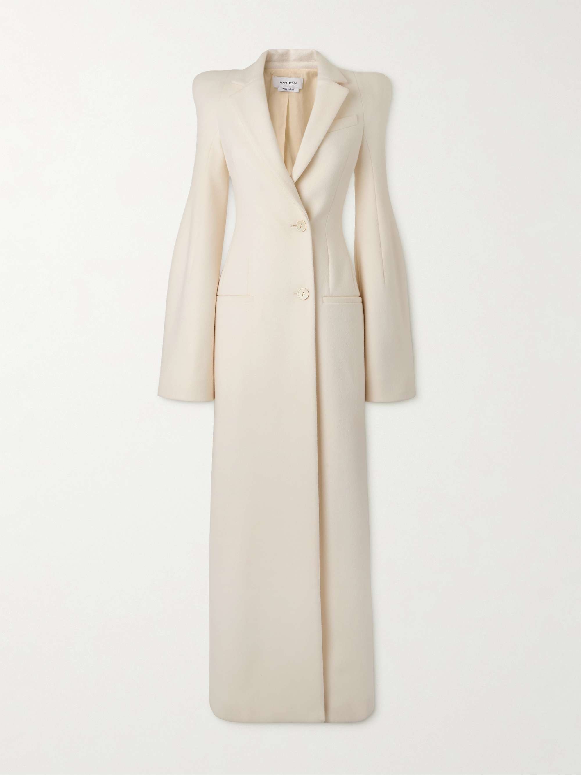 Wool-crepe coat view