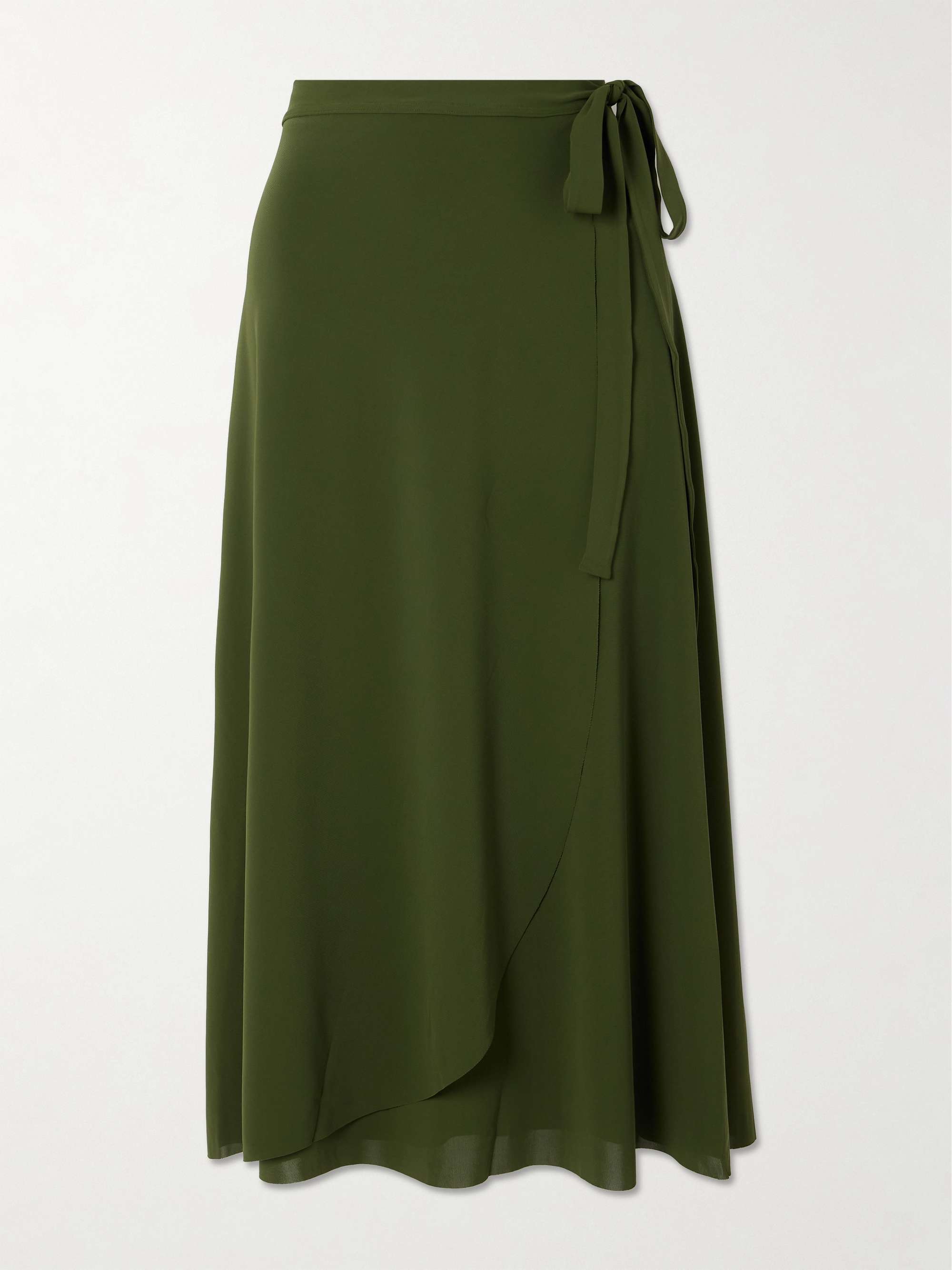 Julieta stretch-jersey midi wrap skirt view