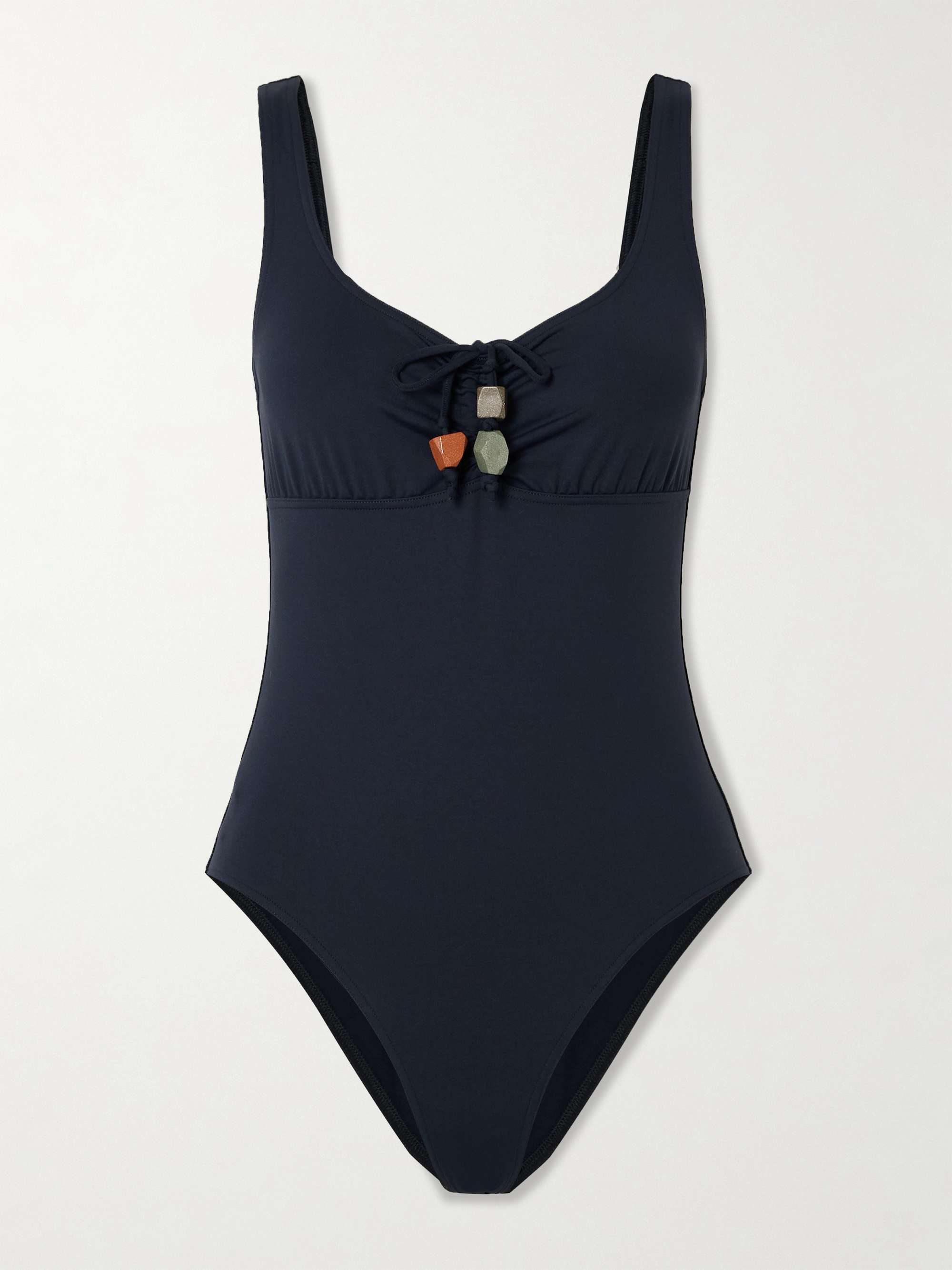 Moon ruched embellished swimsuit view