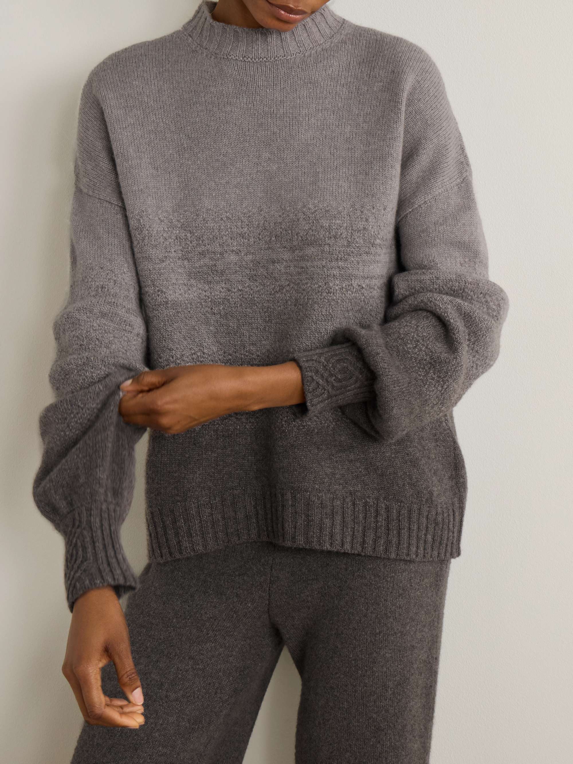 Dégradé wool and cashmere-blend sweater view