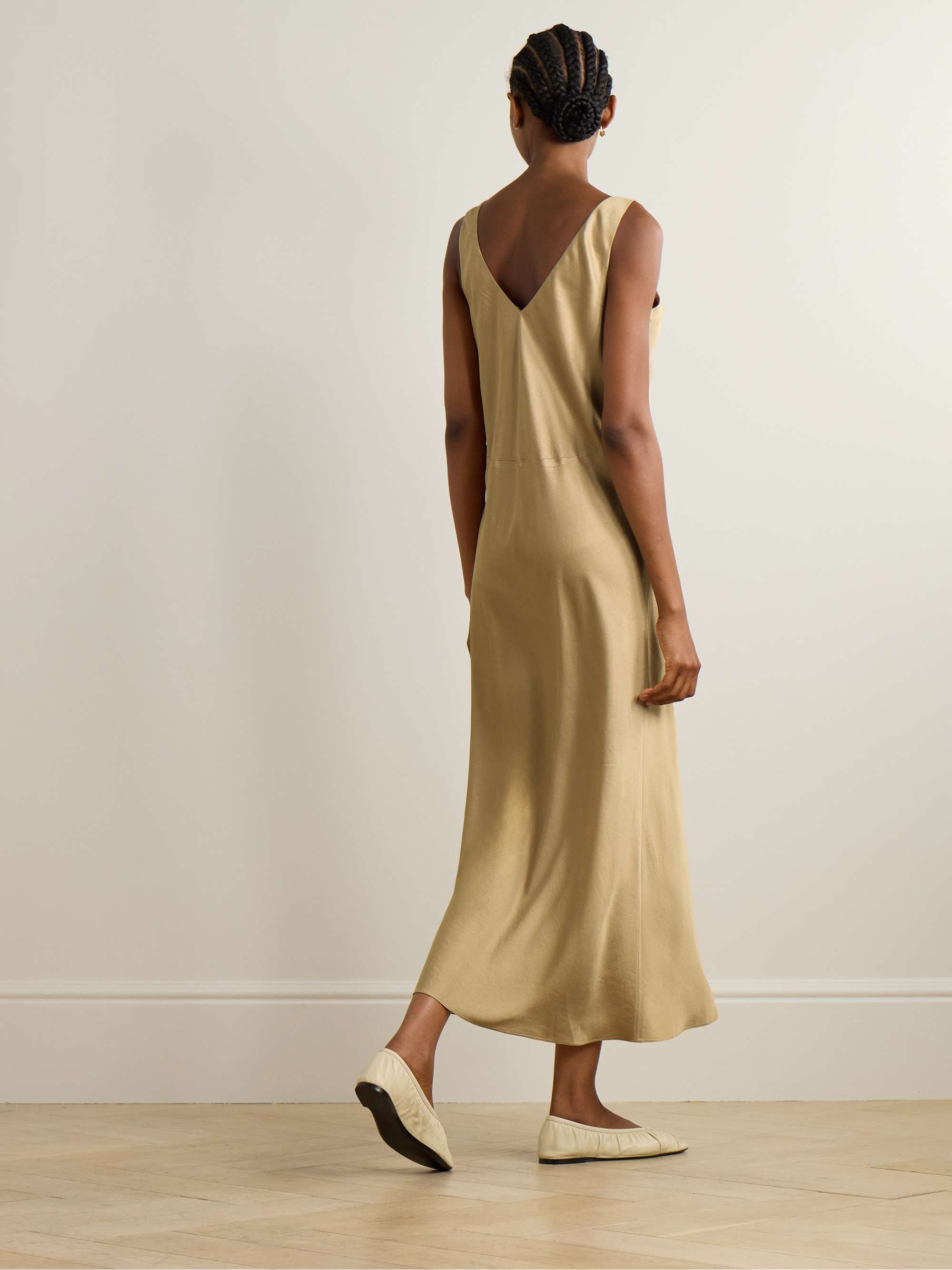 Satin maxi dress view
