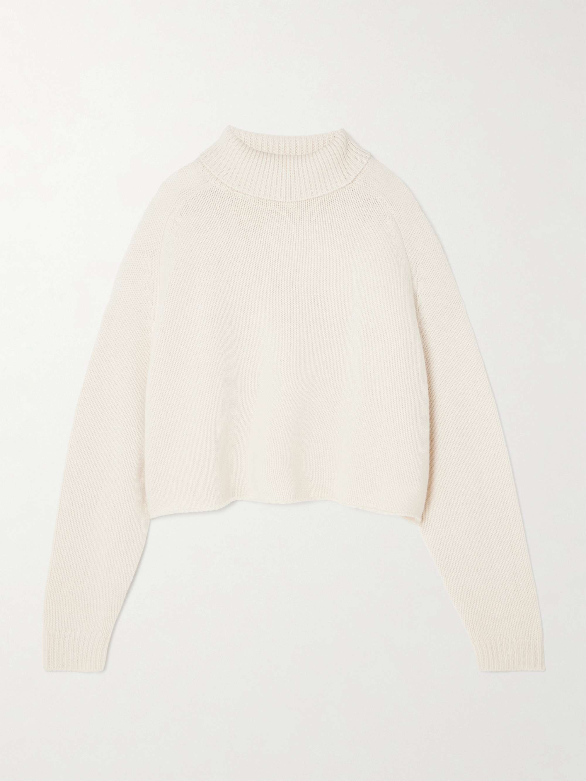 Cathie cropped cashmere turtleneck sweater view