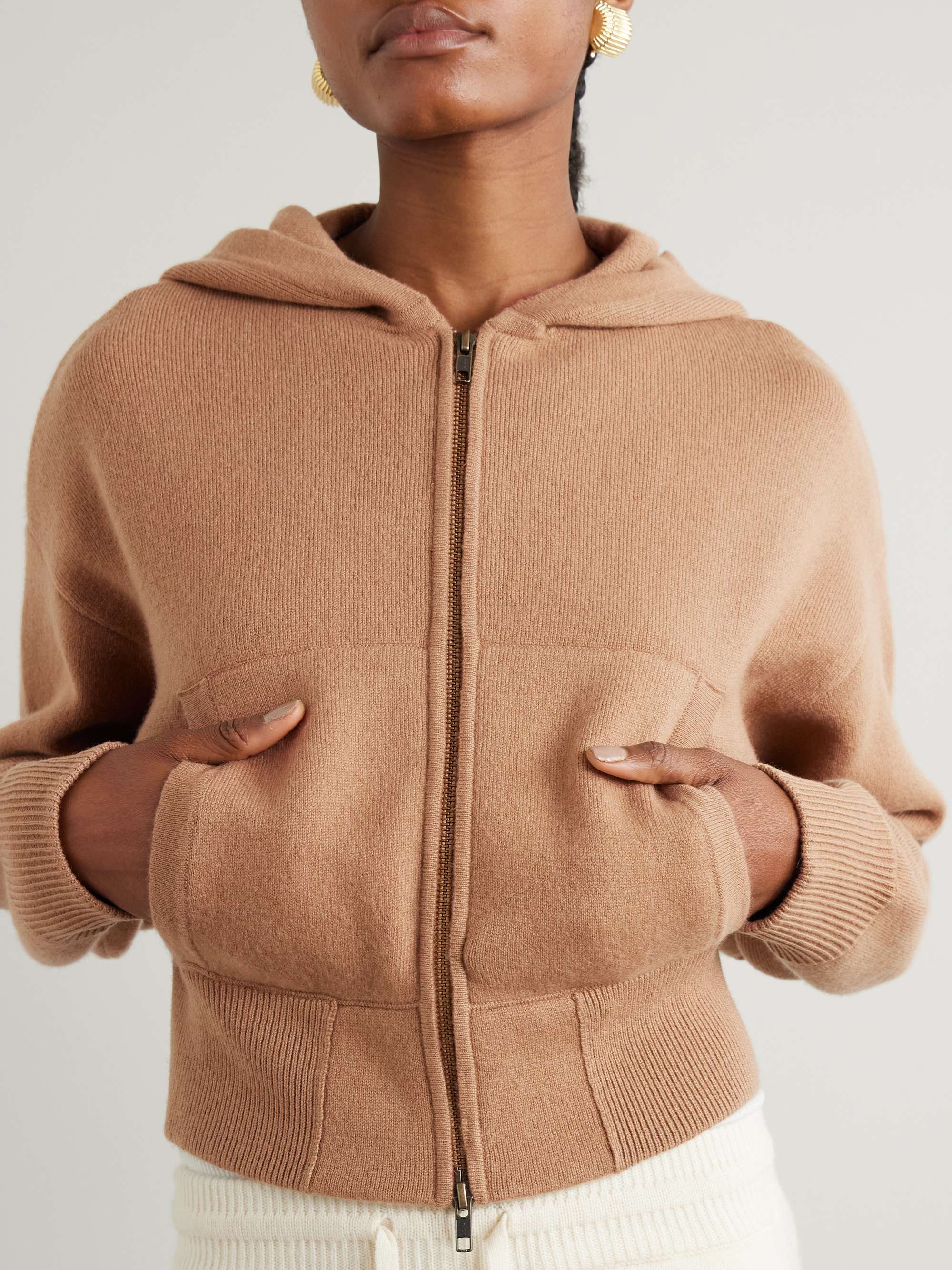 Lilia cropped cashmere hoodie view