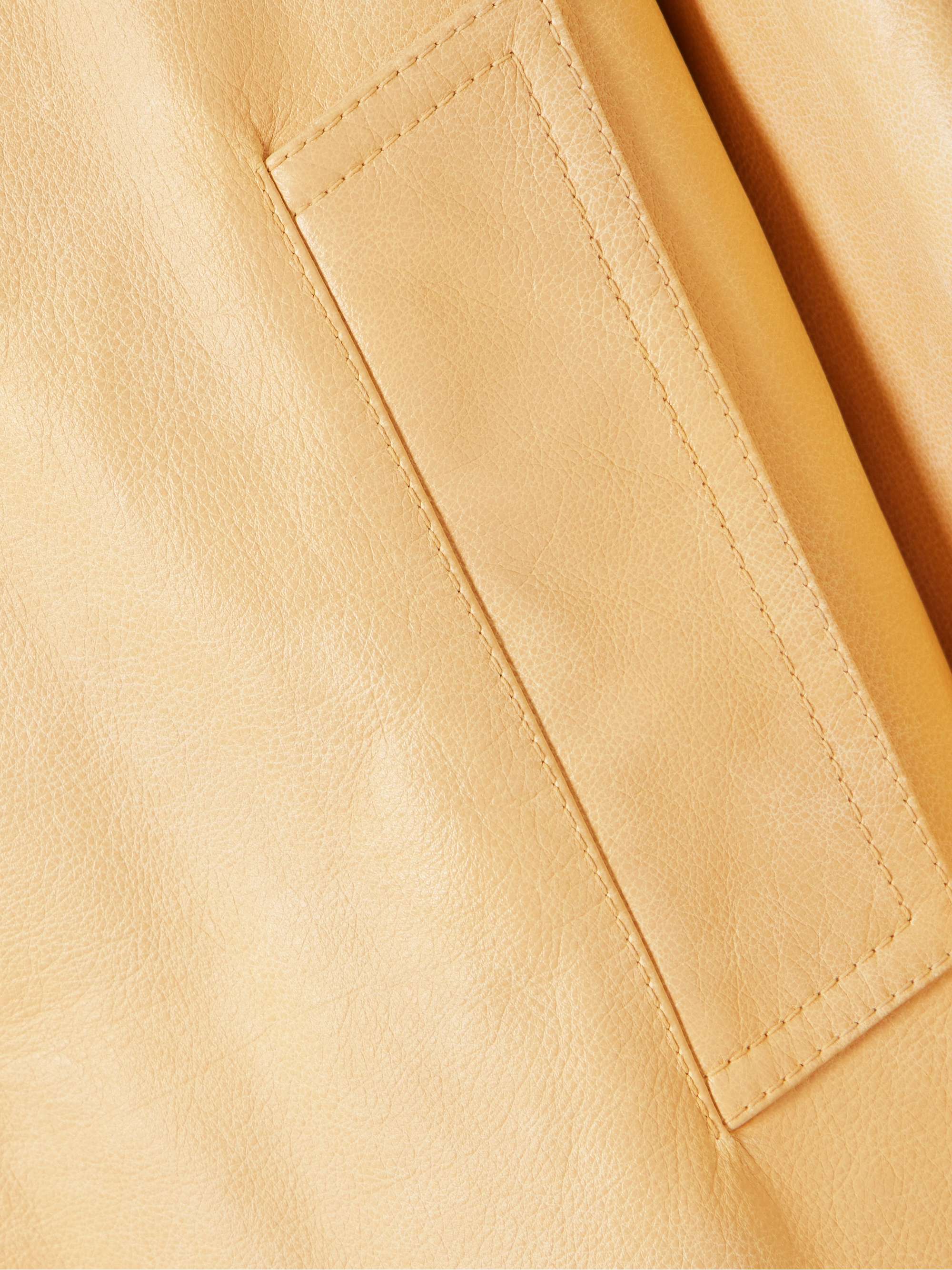 Textured-leather coat view