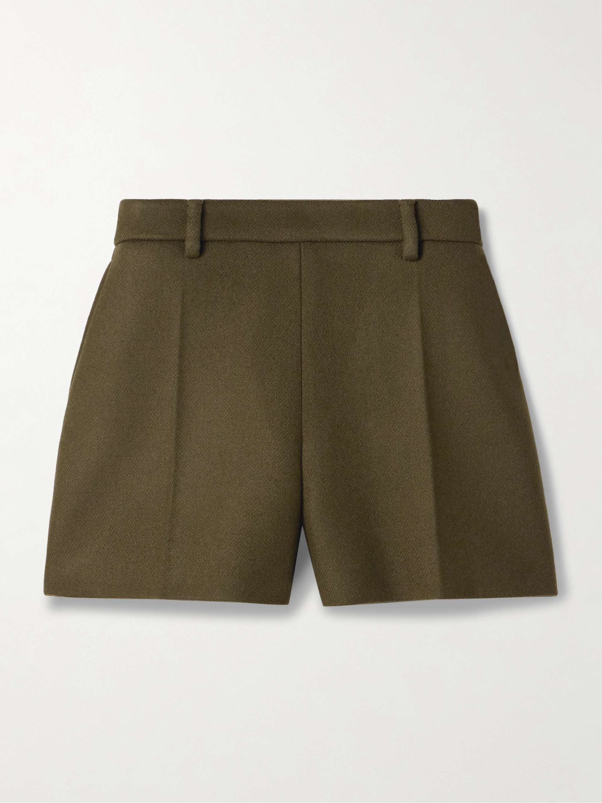 Wool-twill shorts view