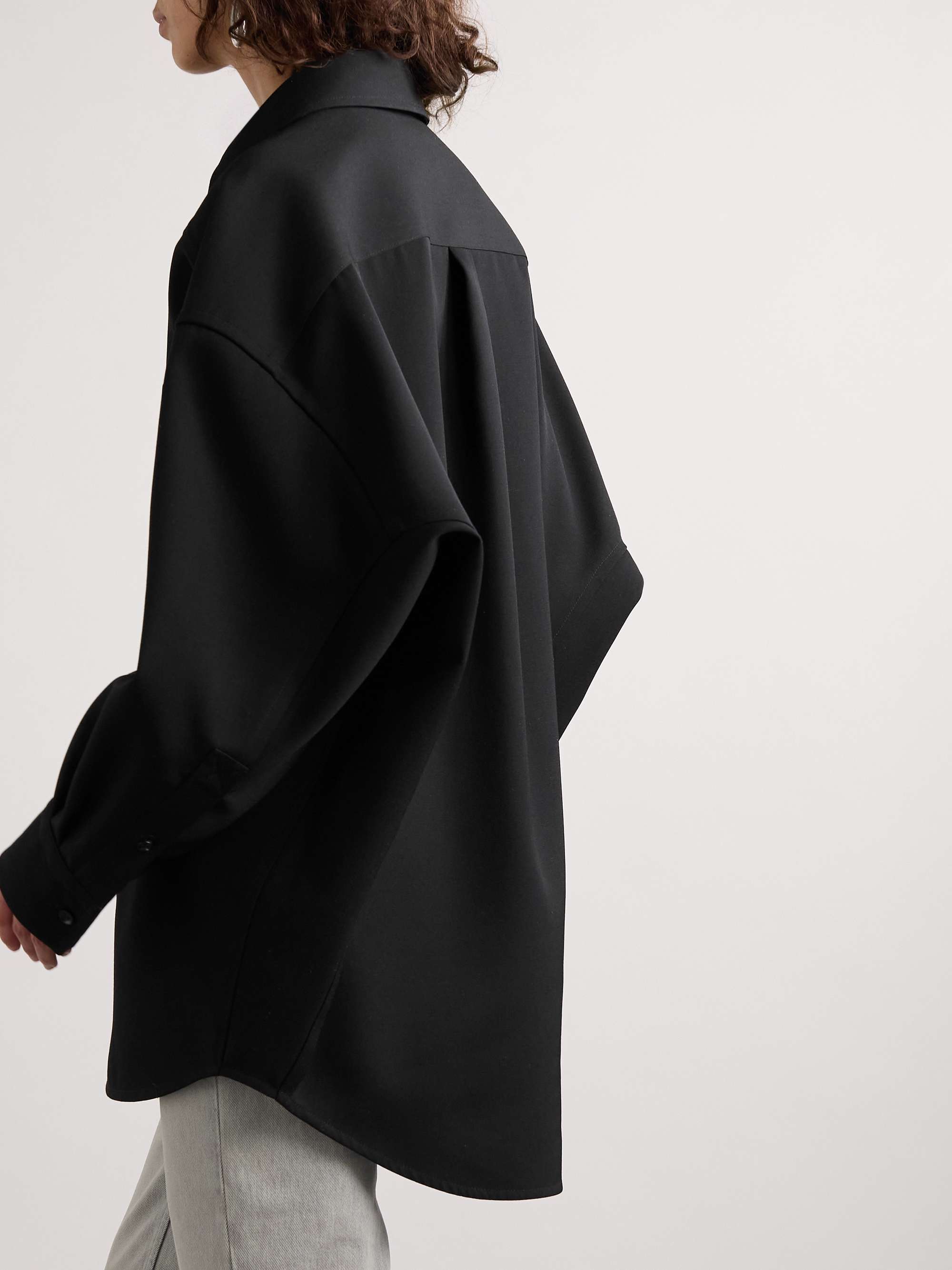Wool-twill shirt view