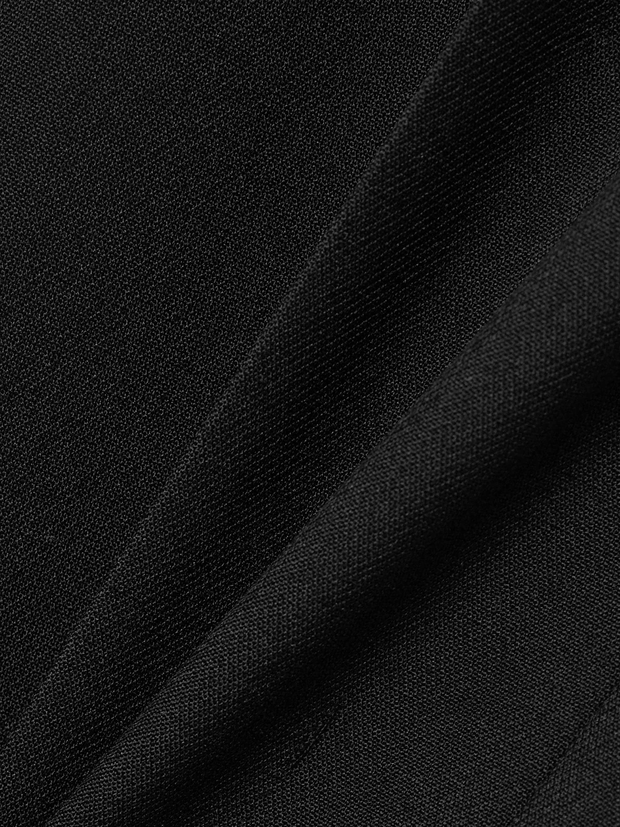 Cropped wool-crepe flared pants view