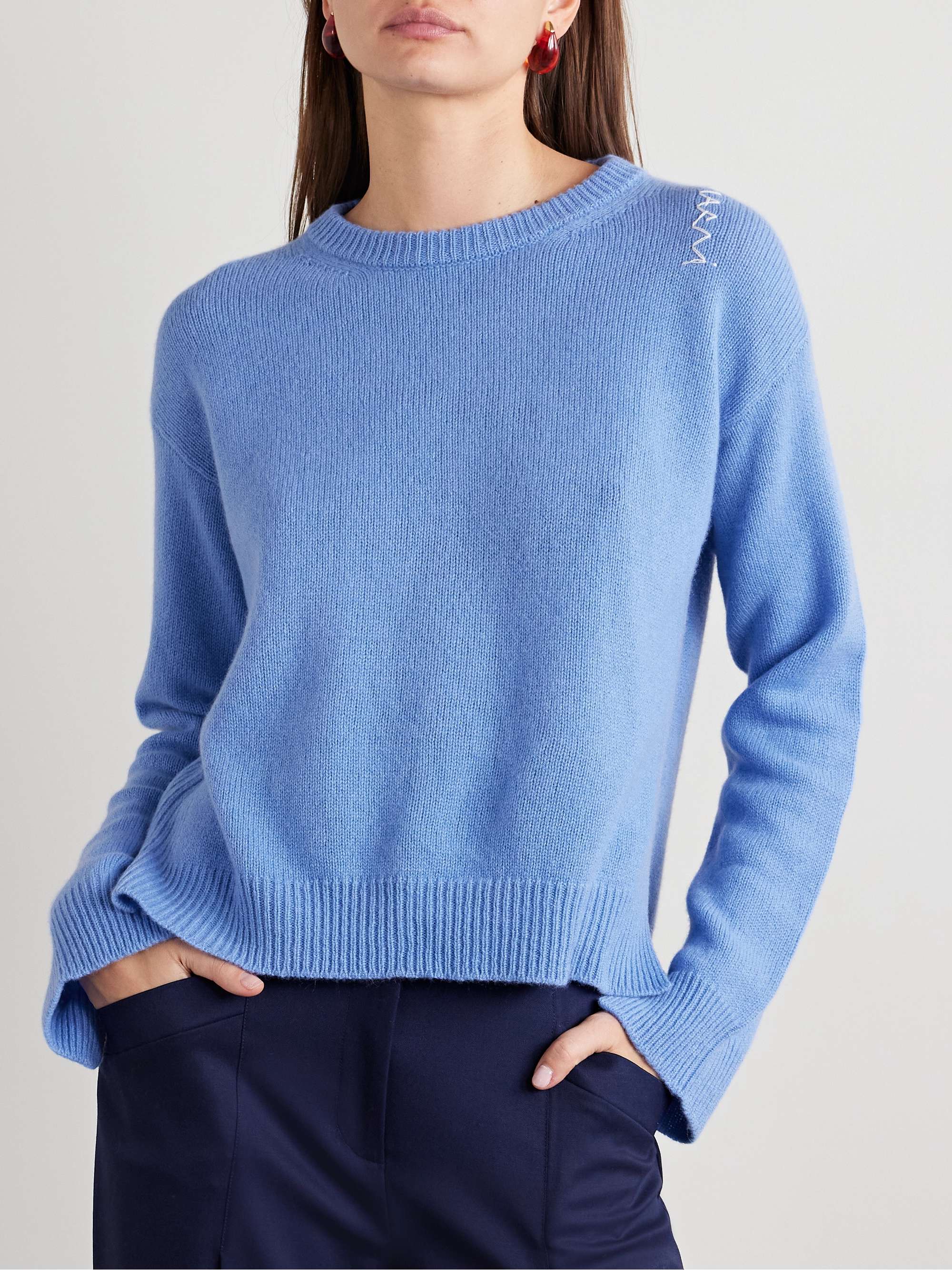 Embroidered cashmere sweater view