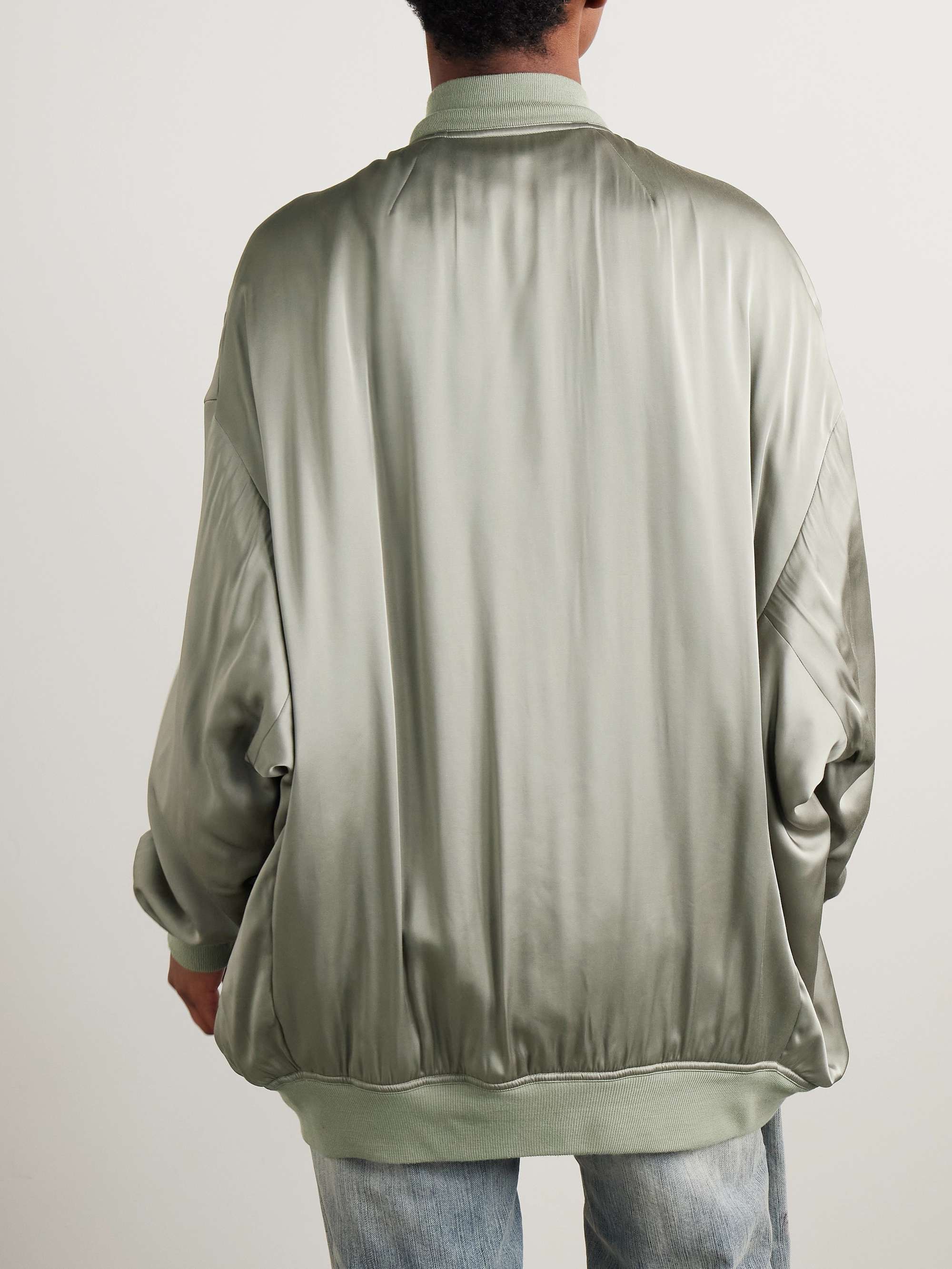 Peter oversized padded satin jacket view