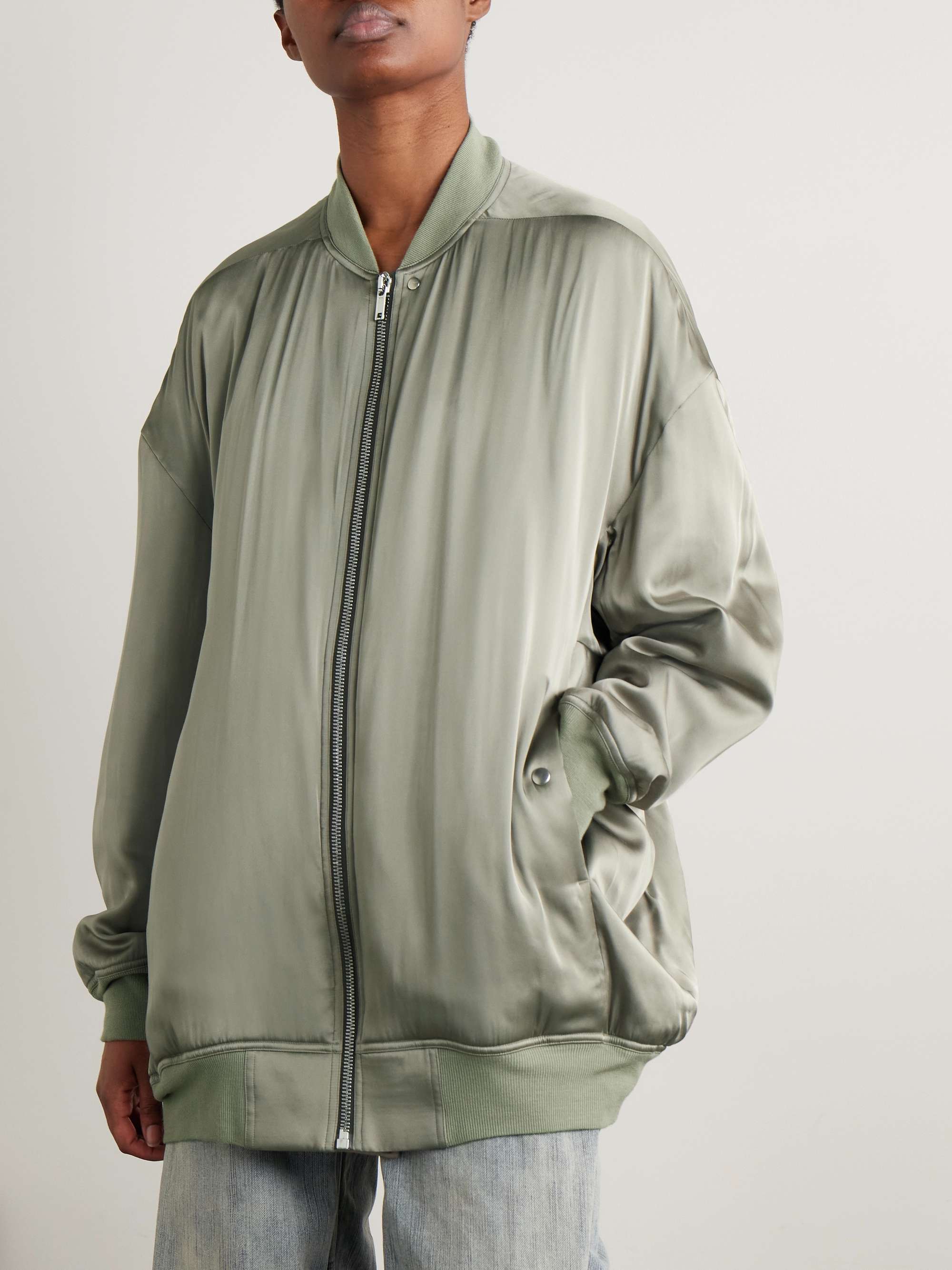 Peter oversized padded satin jacket view