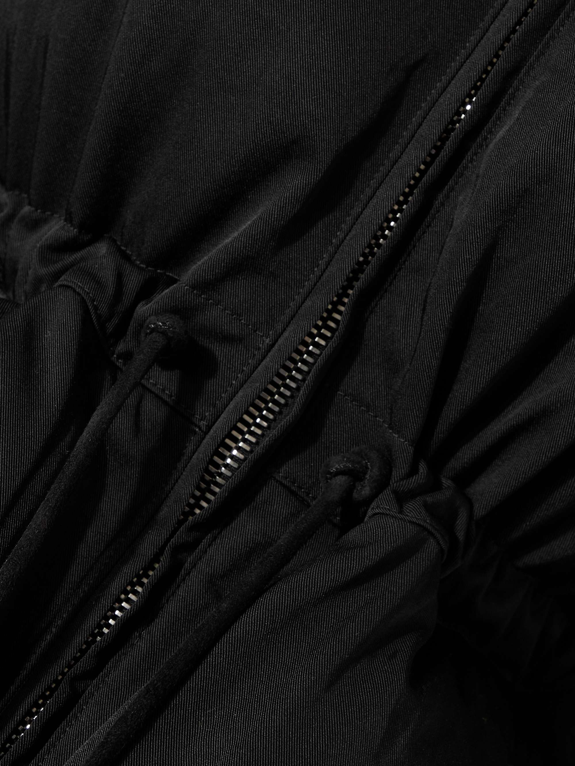 Hooded padded shell peplum jacket view