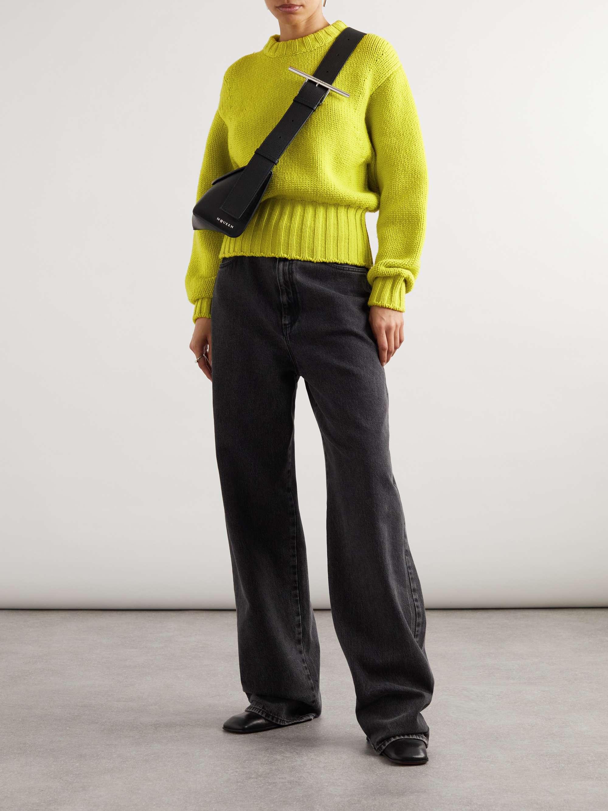 Ribbed wool-blend sweater view