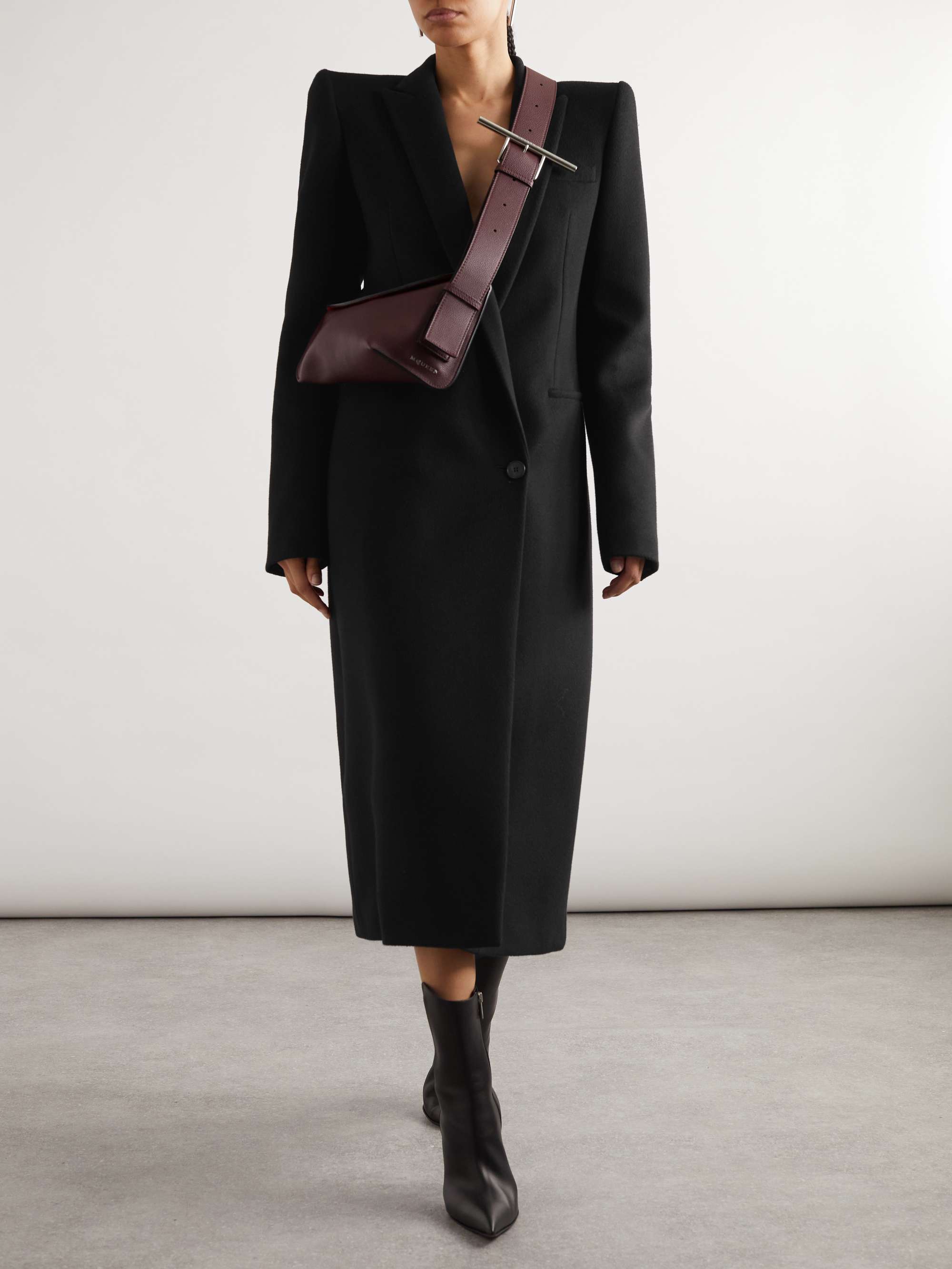 Wool and cashmere-blend coat view