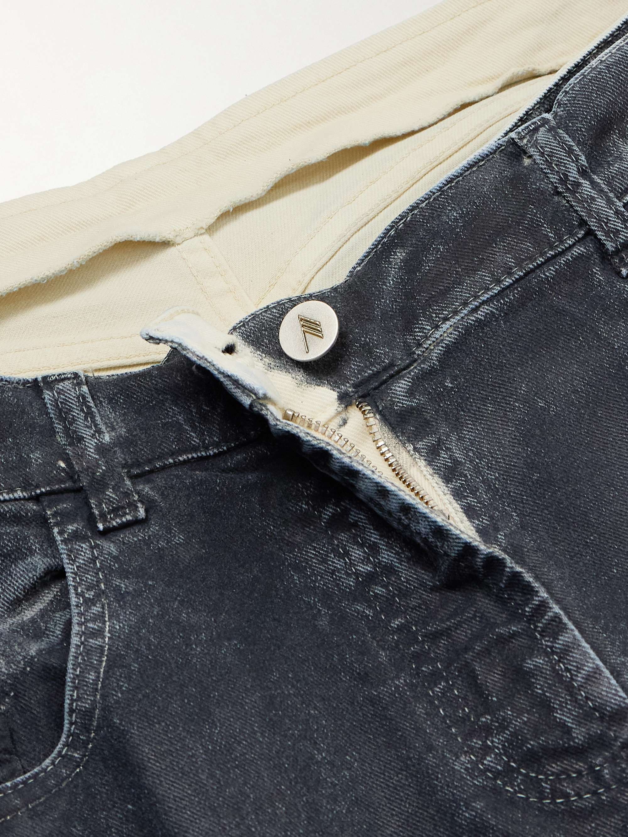 Coated boyfriend jeans view