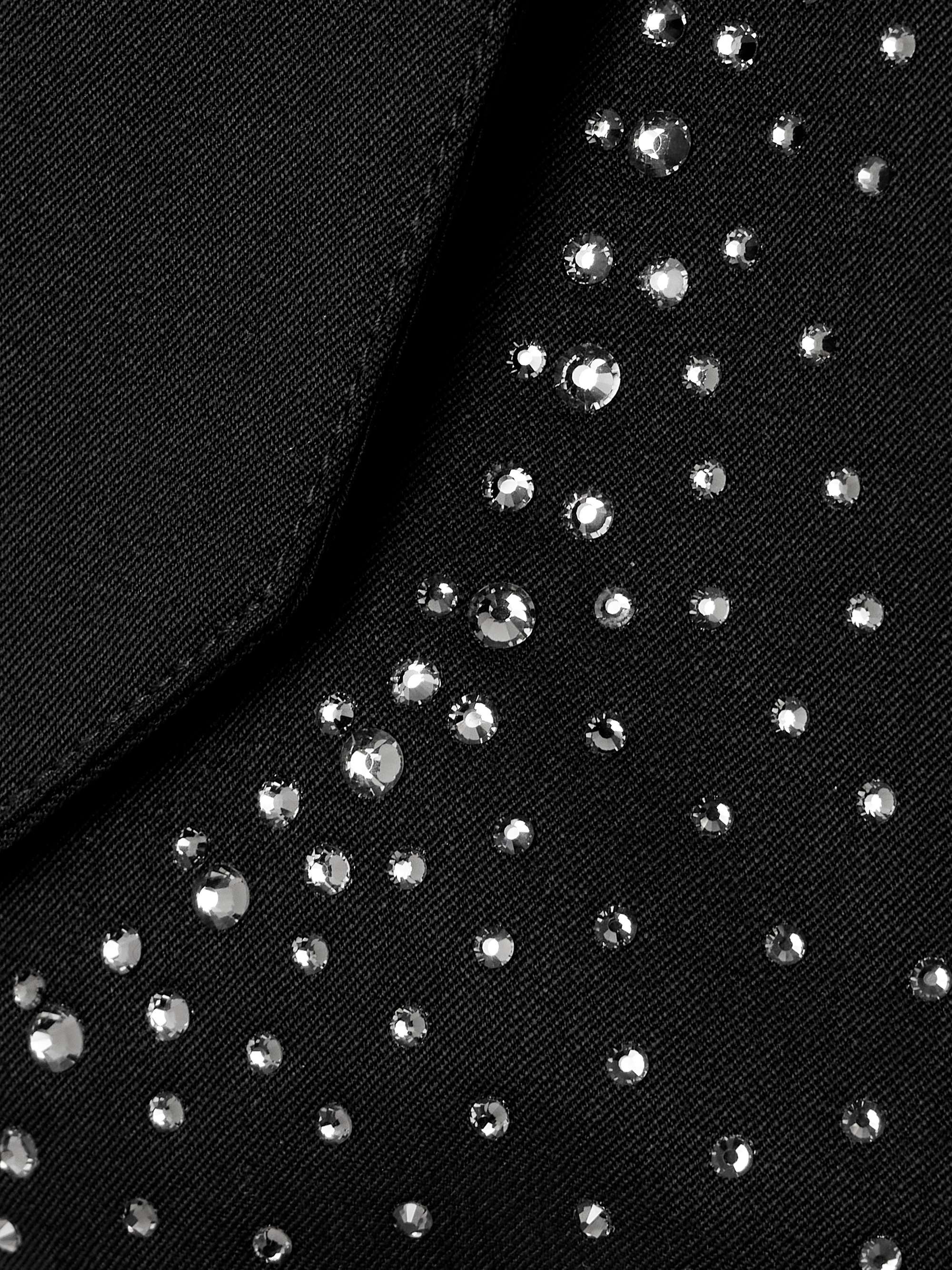 Crystal-embellished twill bomber jacket view