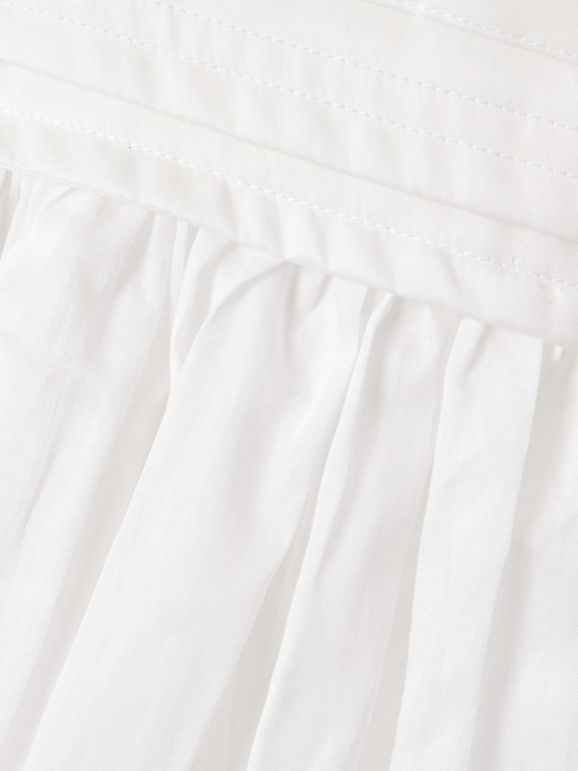 Gathered cotton-poplin midi dress view