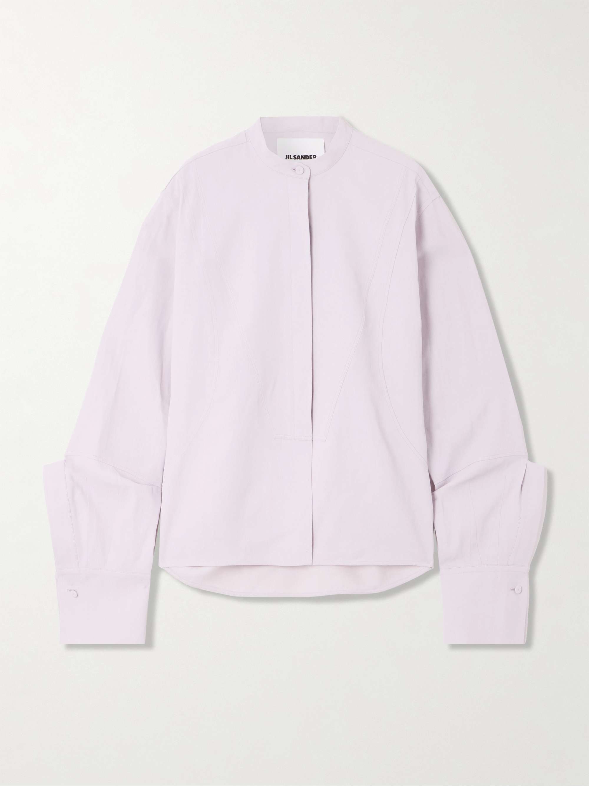 Paneled linen shirt view