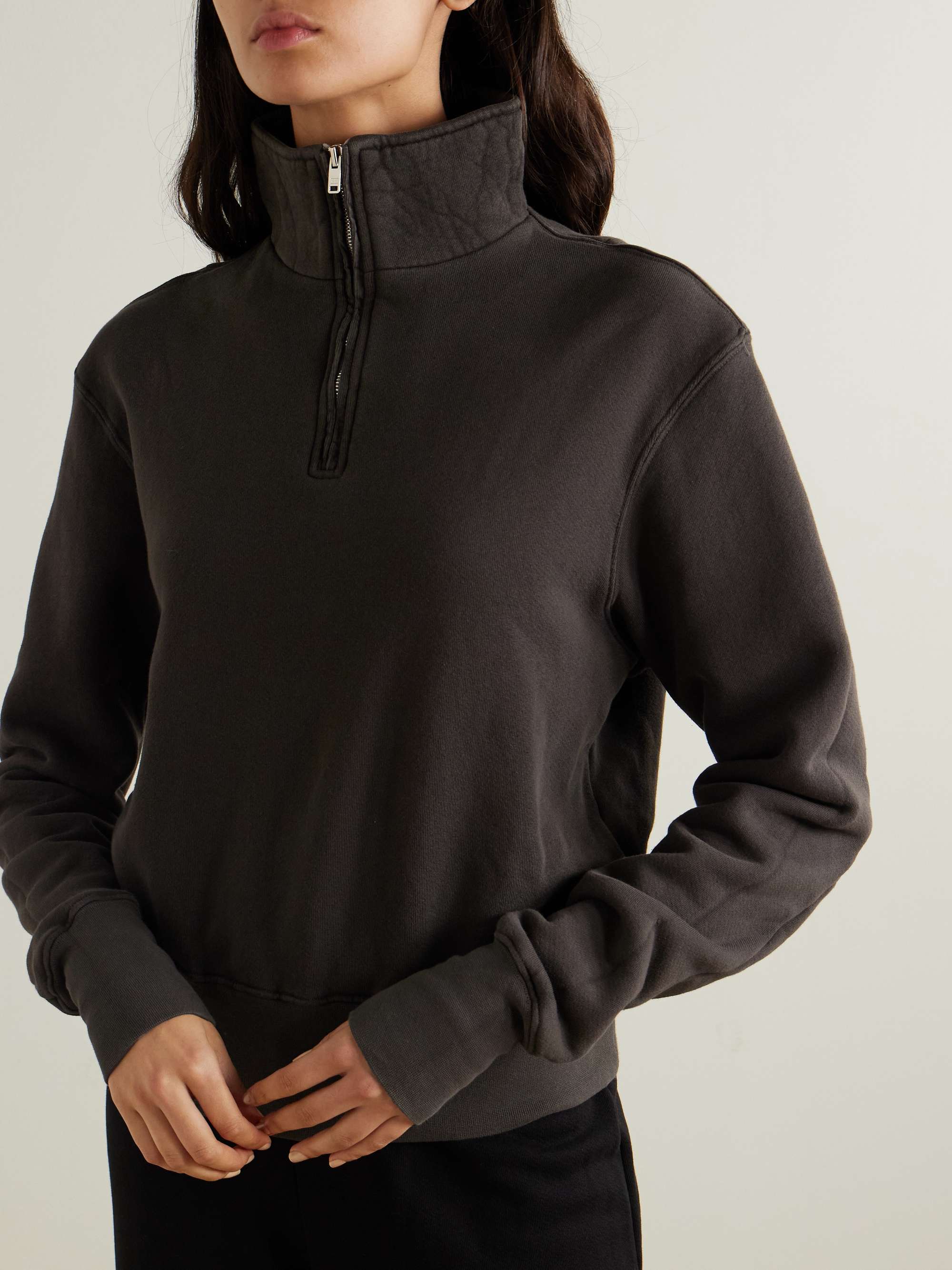 Bailey cropped cotton-jersey sweatshirt view