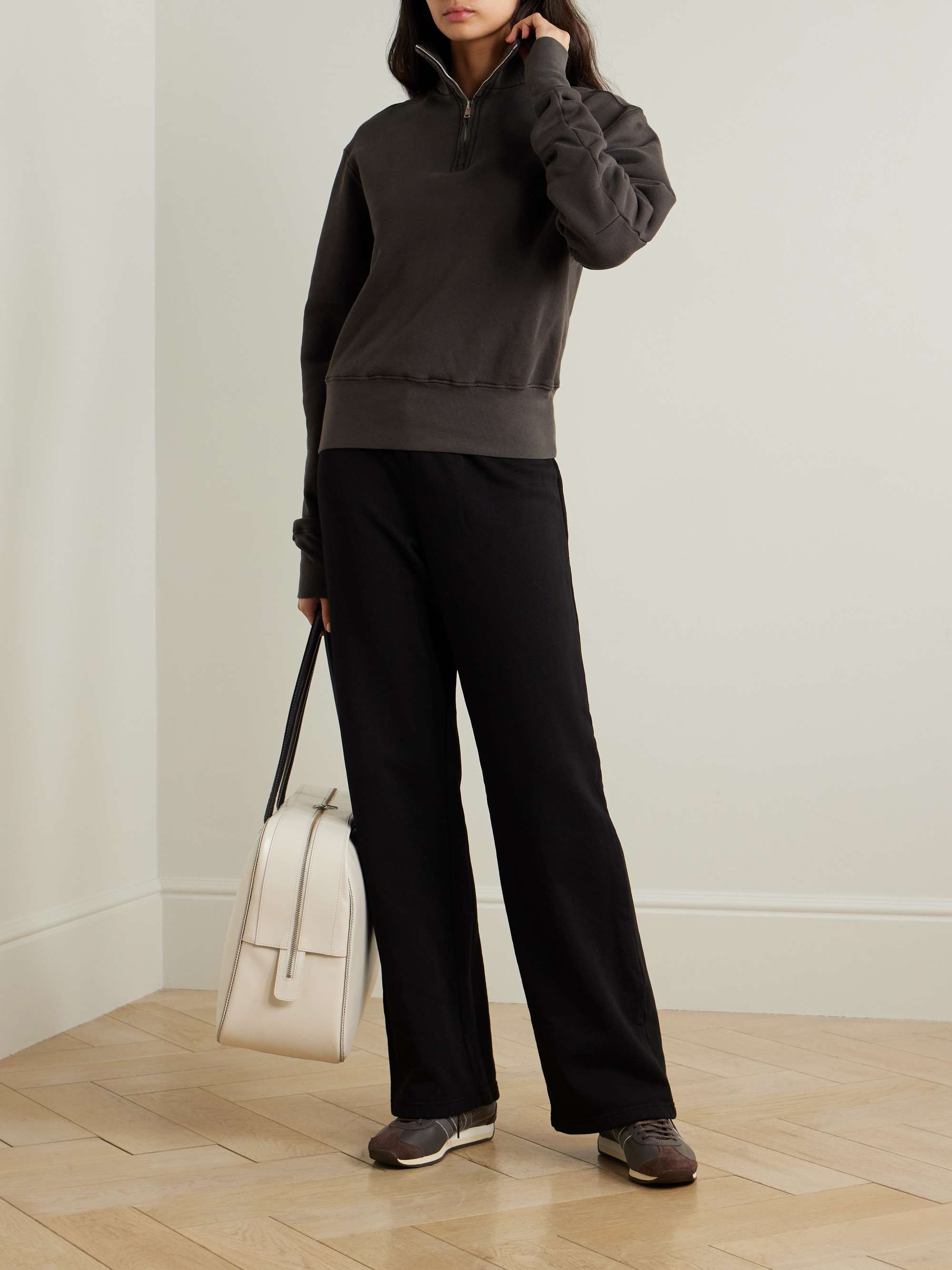 Bailey cropped cotton-jersey sweatshirt view