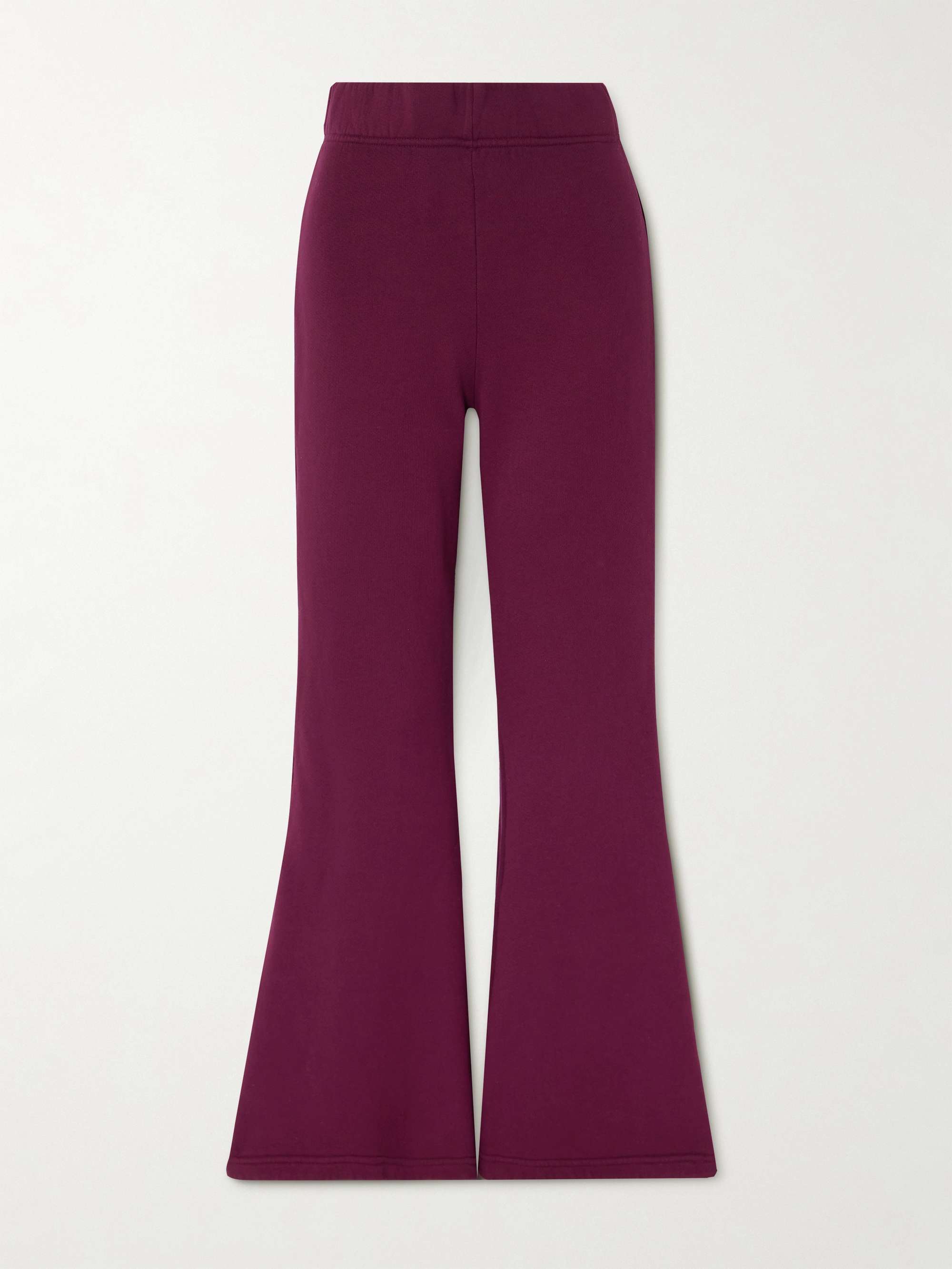 Cotton-jersey flared track pants view