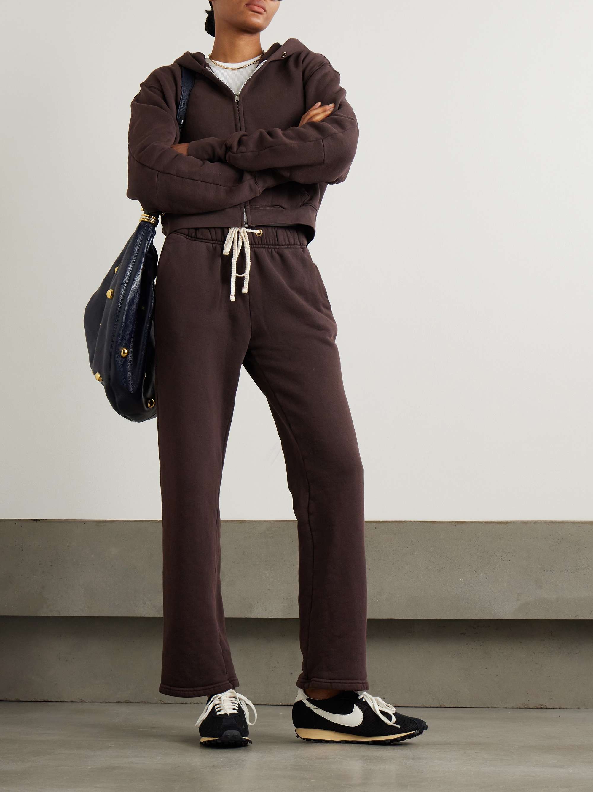 Dylano cotton-jersey straight-leg track pants view