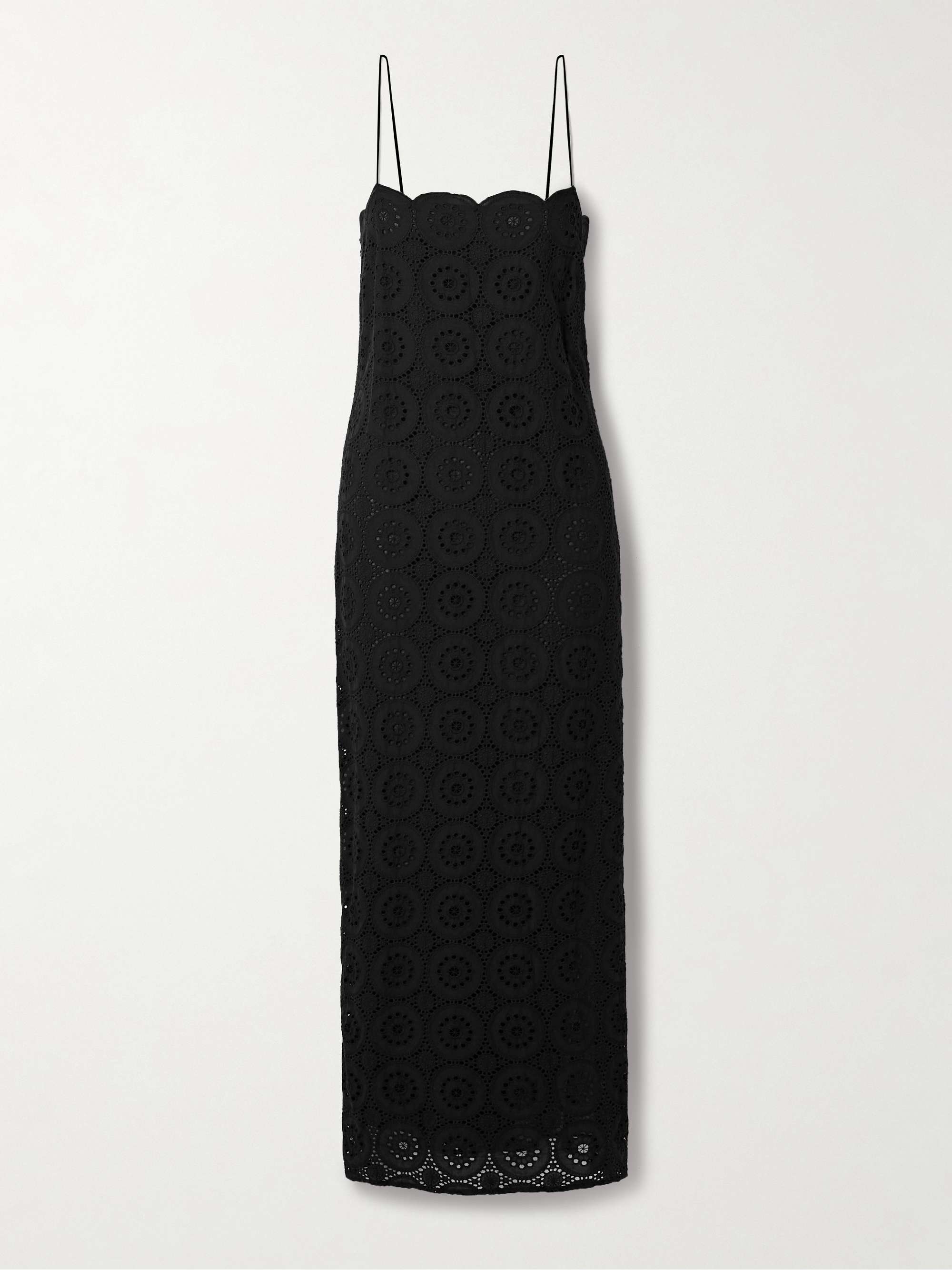 Broderie anglaise cotton maxi dress view