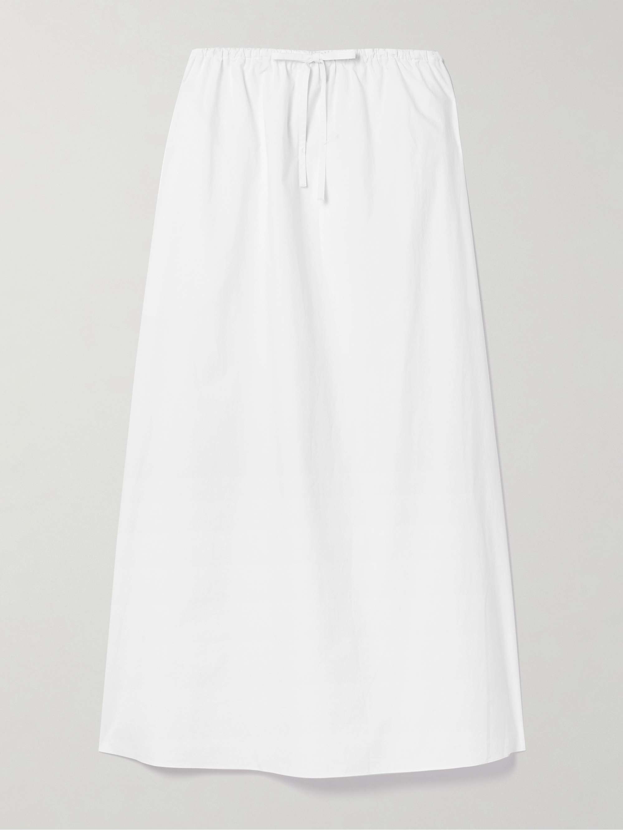 Organic cotton-poplin midi skirt view