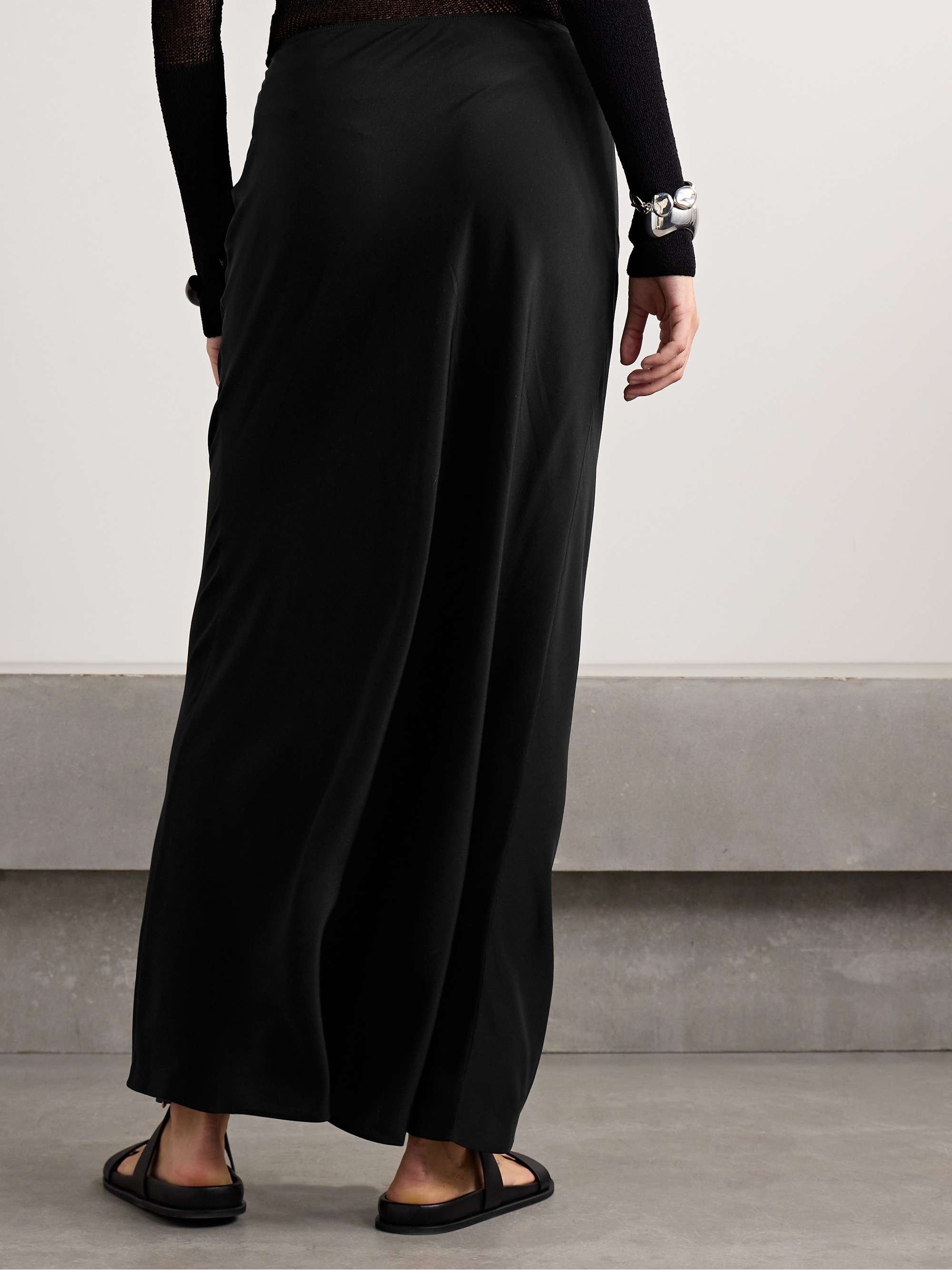 Silk maxi skirt view