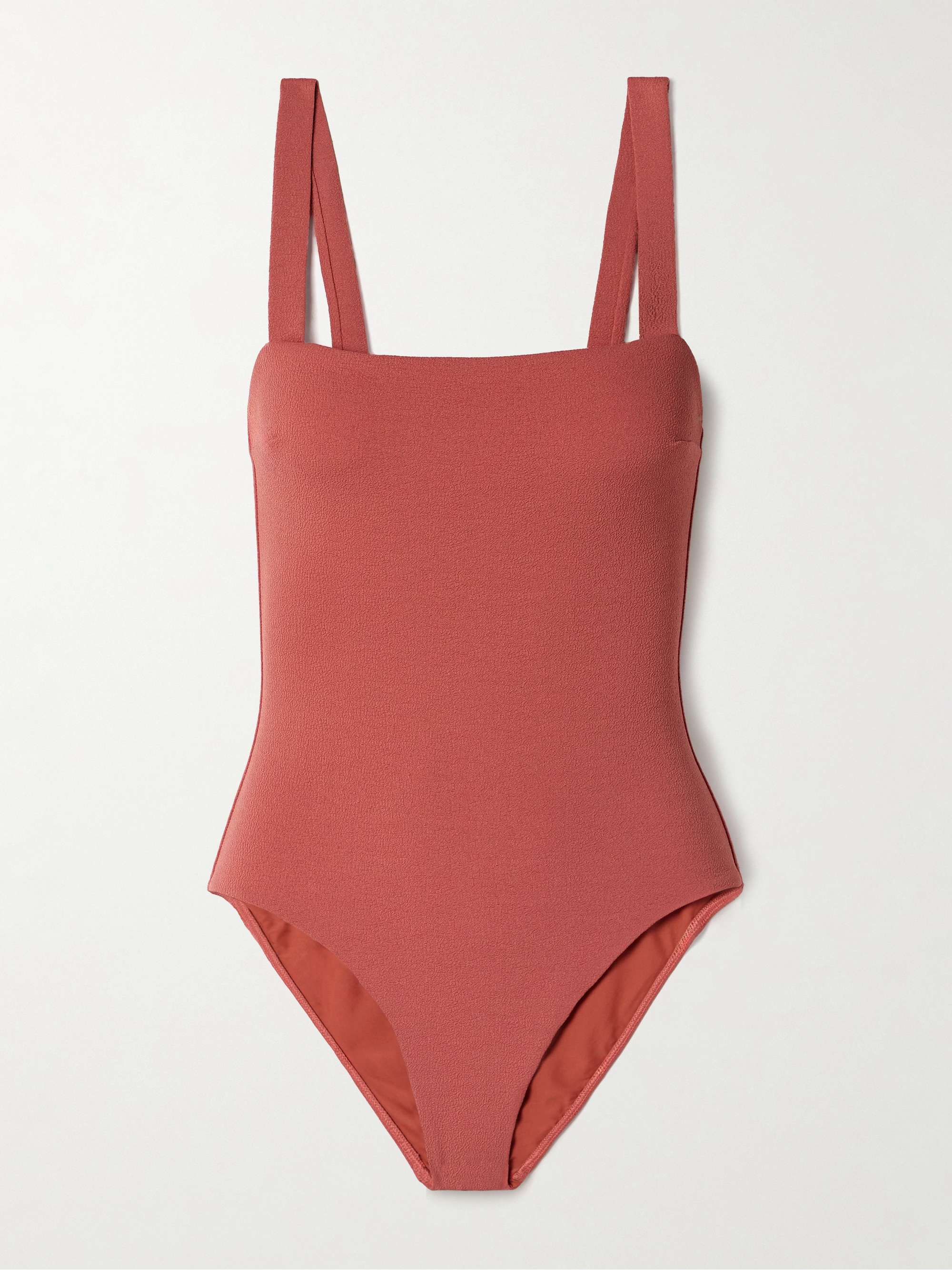 The Square stretch recycled-crepe swimsuit view