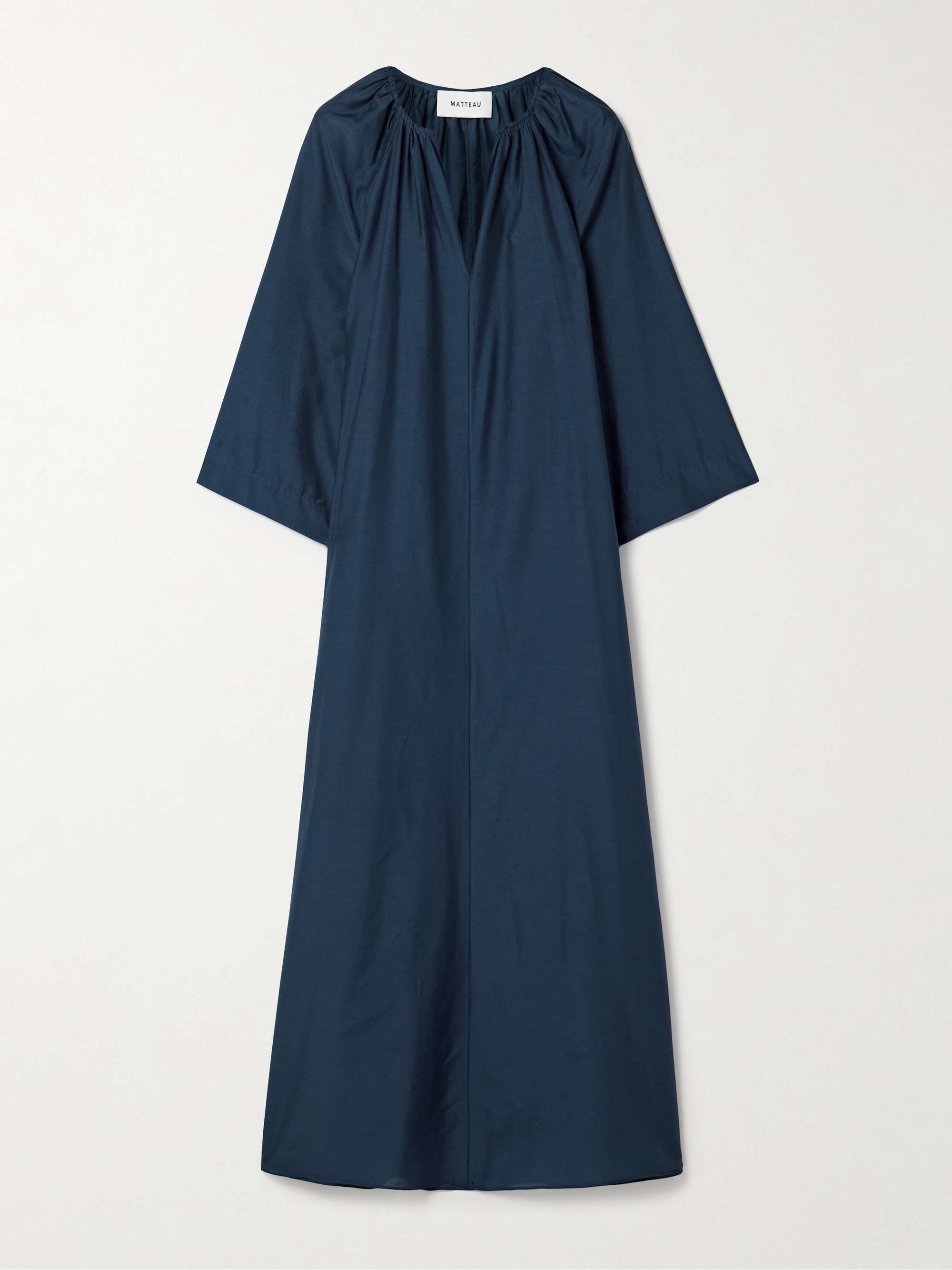 Organic cotton and silk-blend maxi dress view