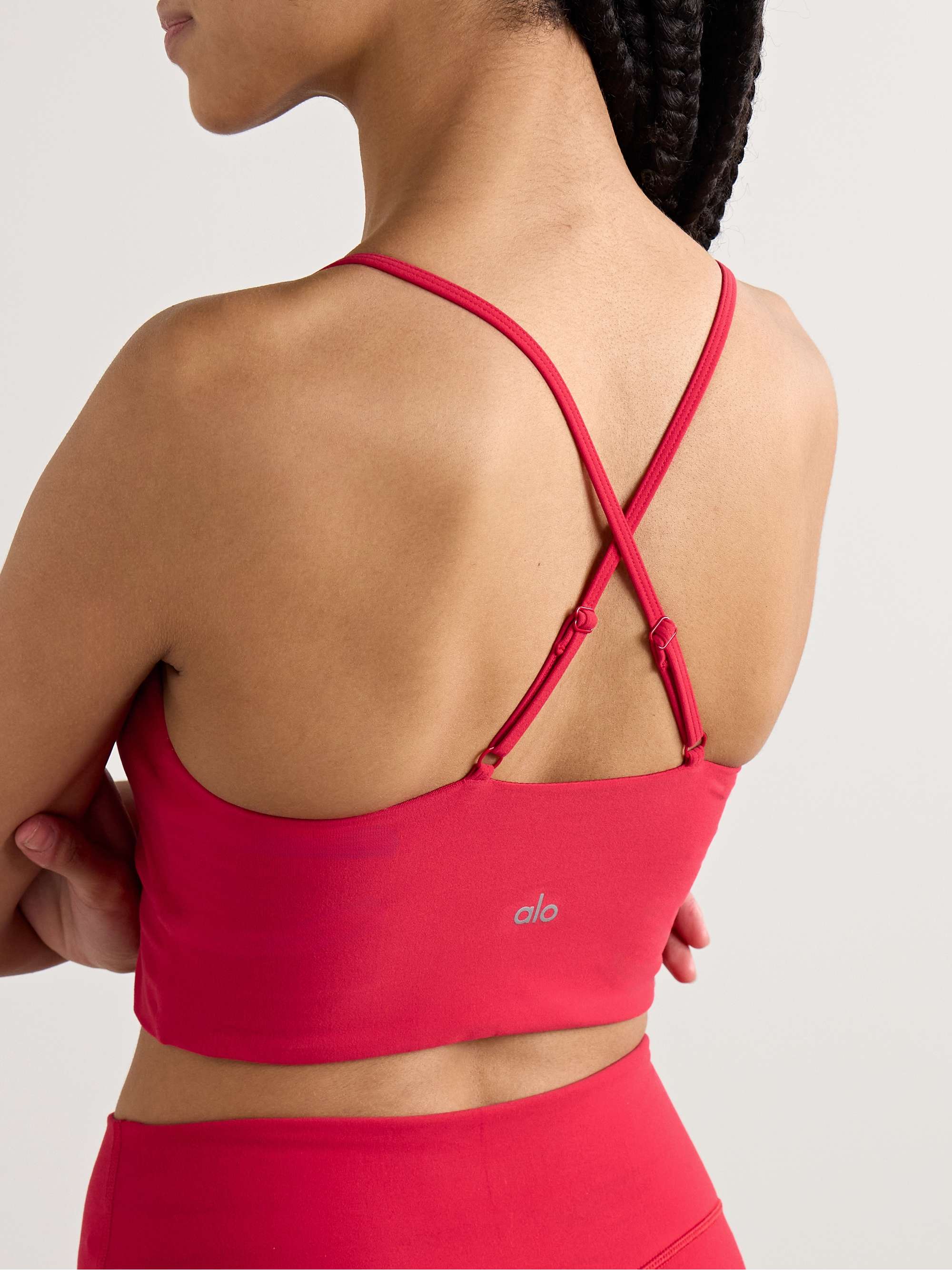 Alosoft Highlight cutout stretch sports bra view
