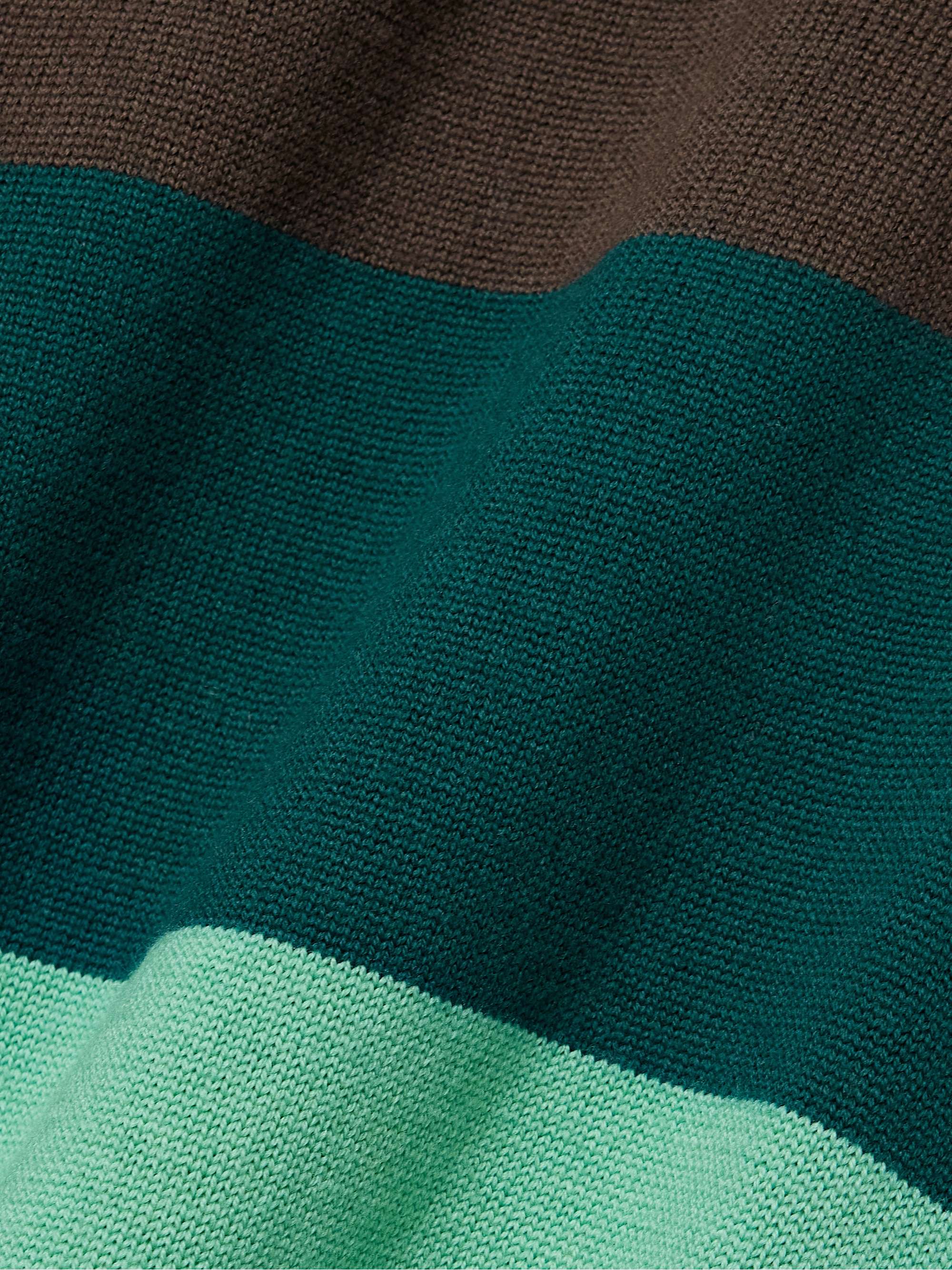 Oversized striped merino wool midi dress view