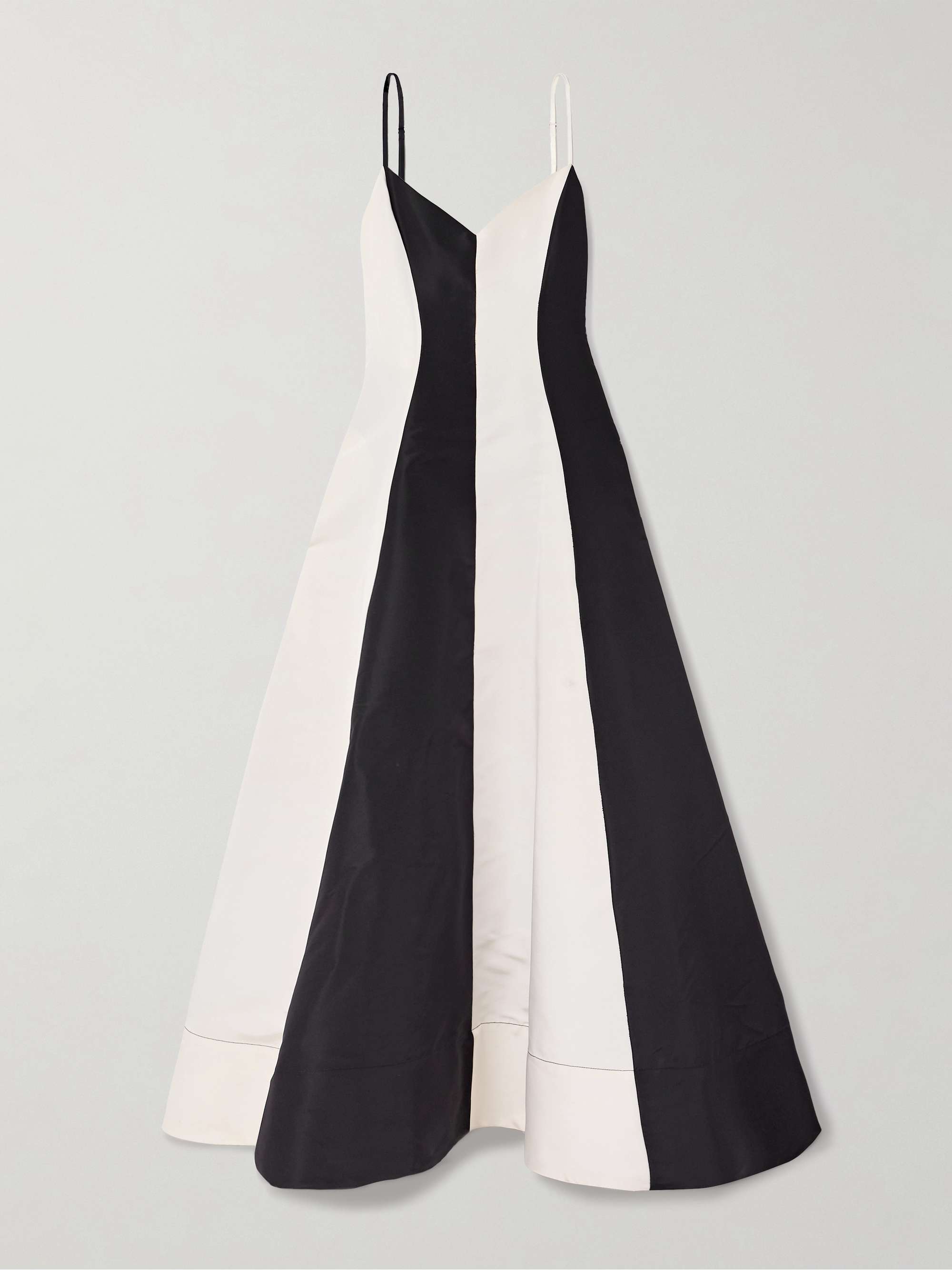 Striped silk-faille gown view