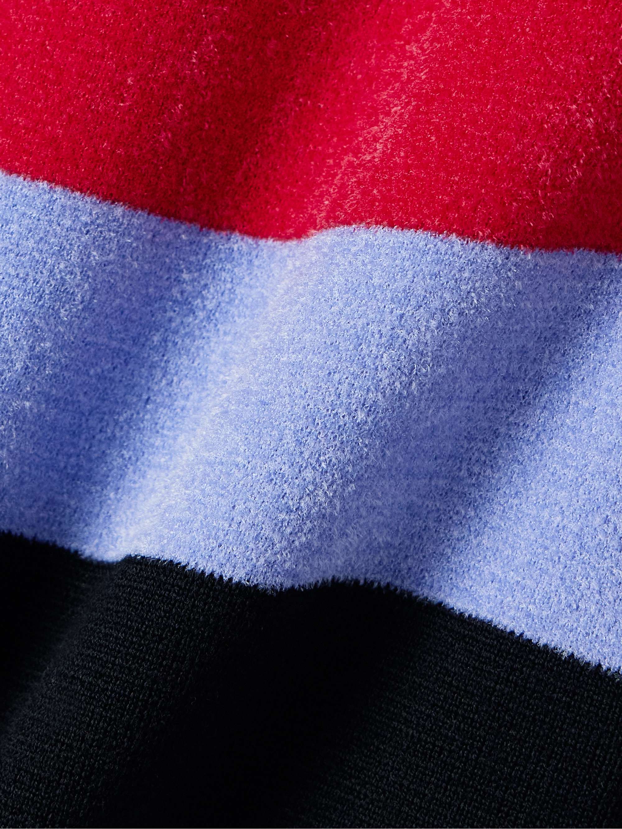 Striped wool-blend cardigan view