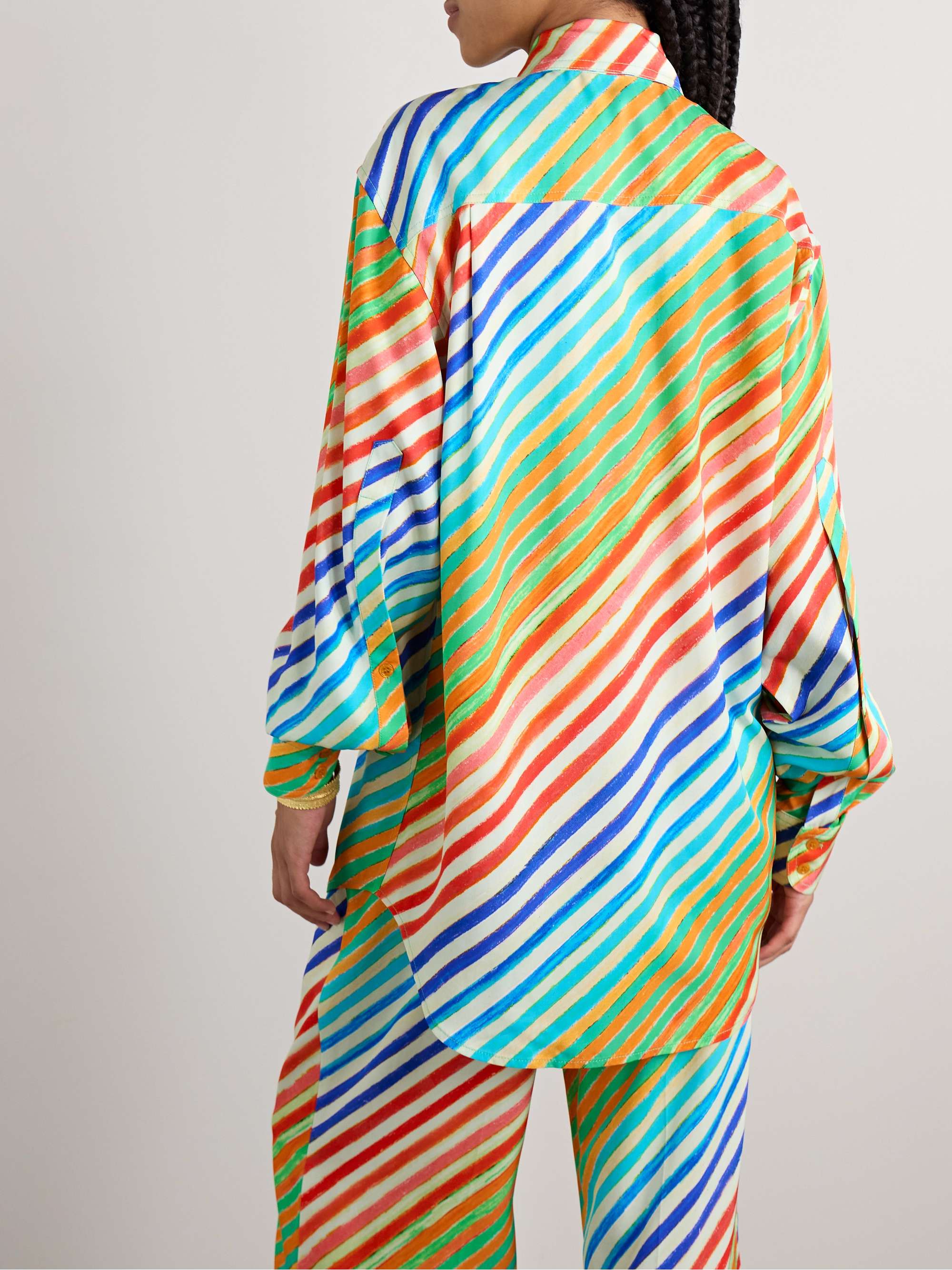 Crayon striped twill shirt view
