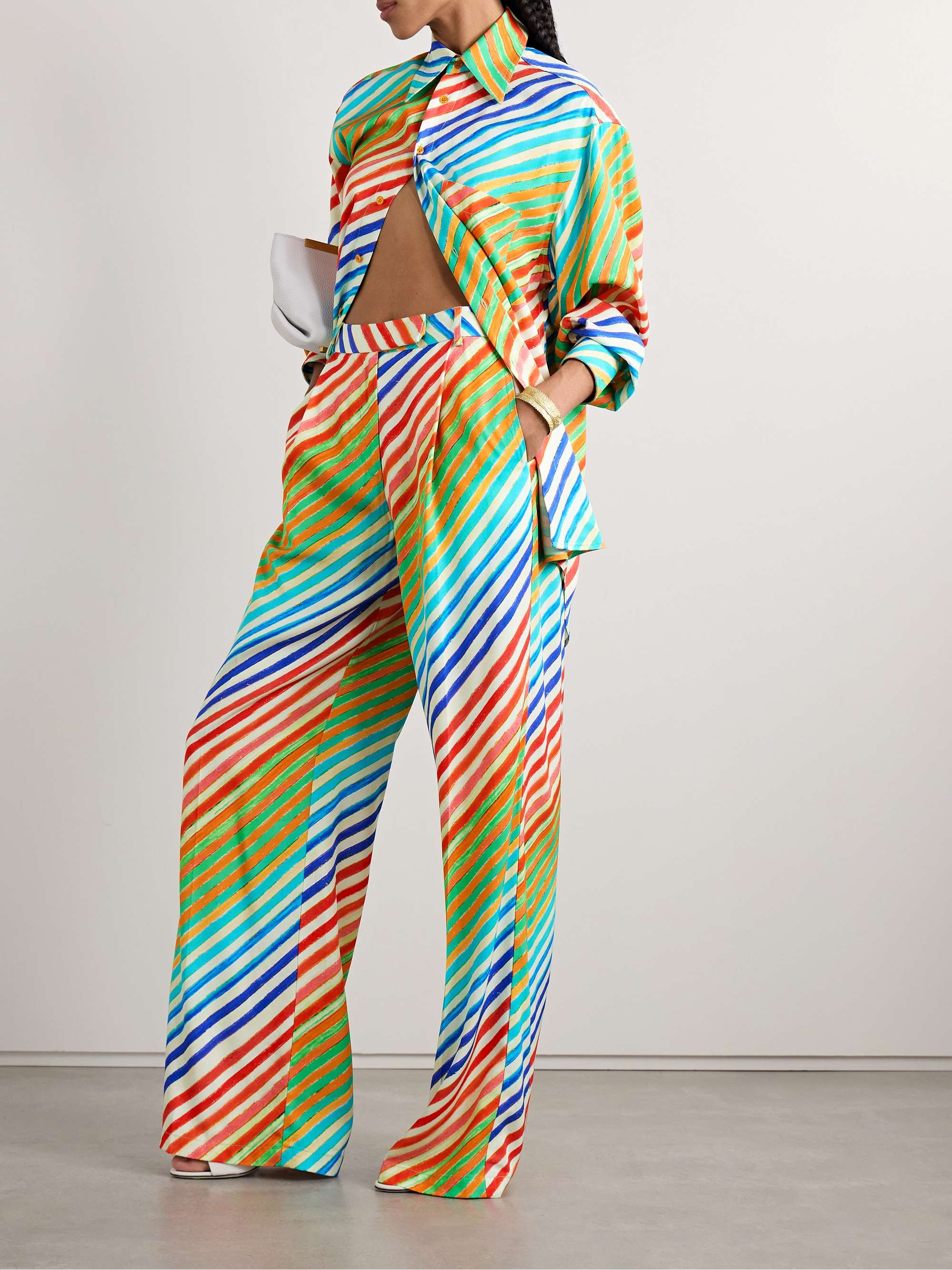 Crayon striped twill shirt view