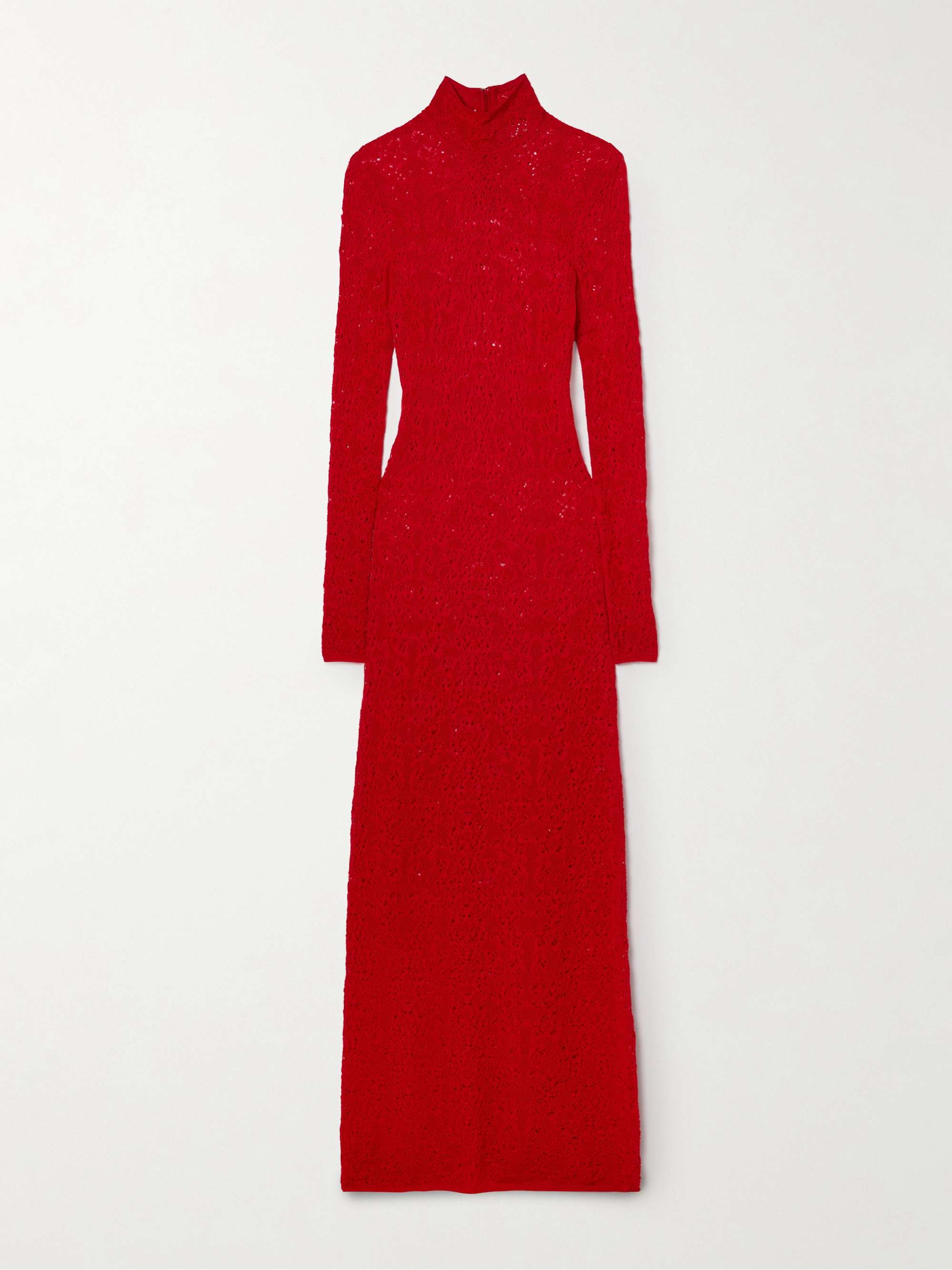Lethe crocheted wool and silk-blend turtleneck maxi dress view