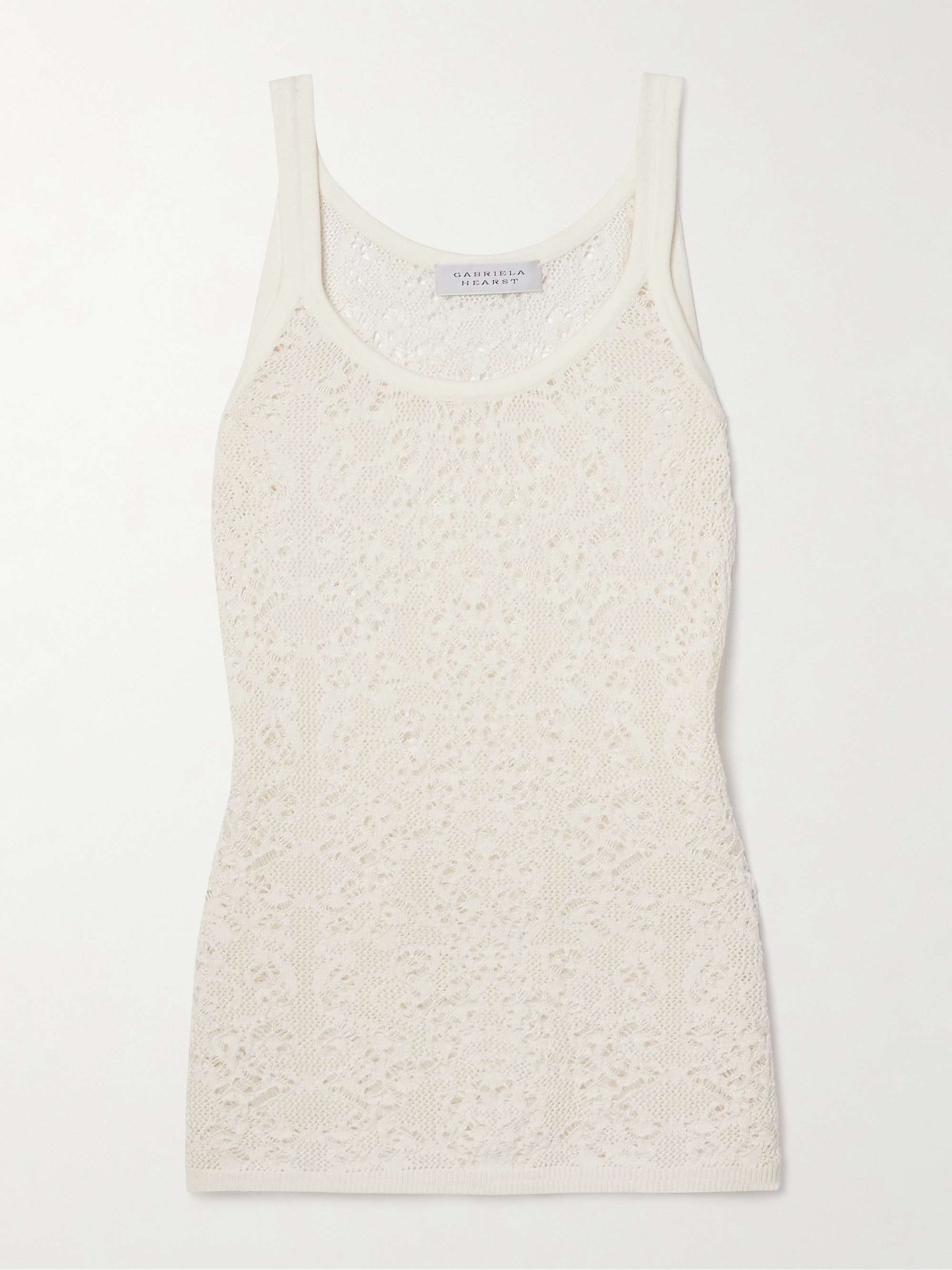 Pontus crocheted wool and silk-blend tank view