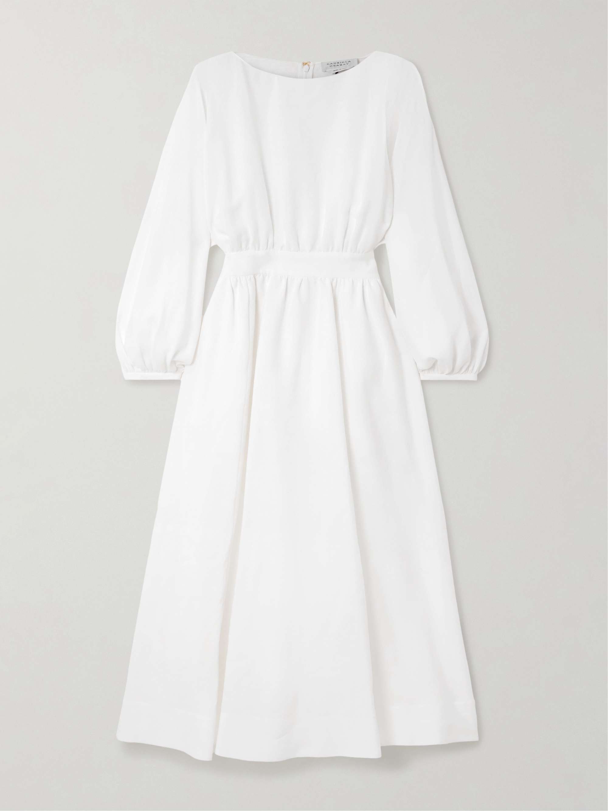 Ahmose gathered Aloe linen maxi dress view