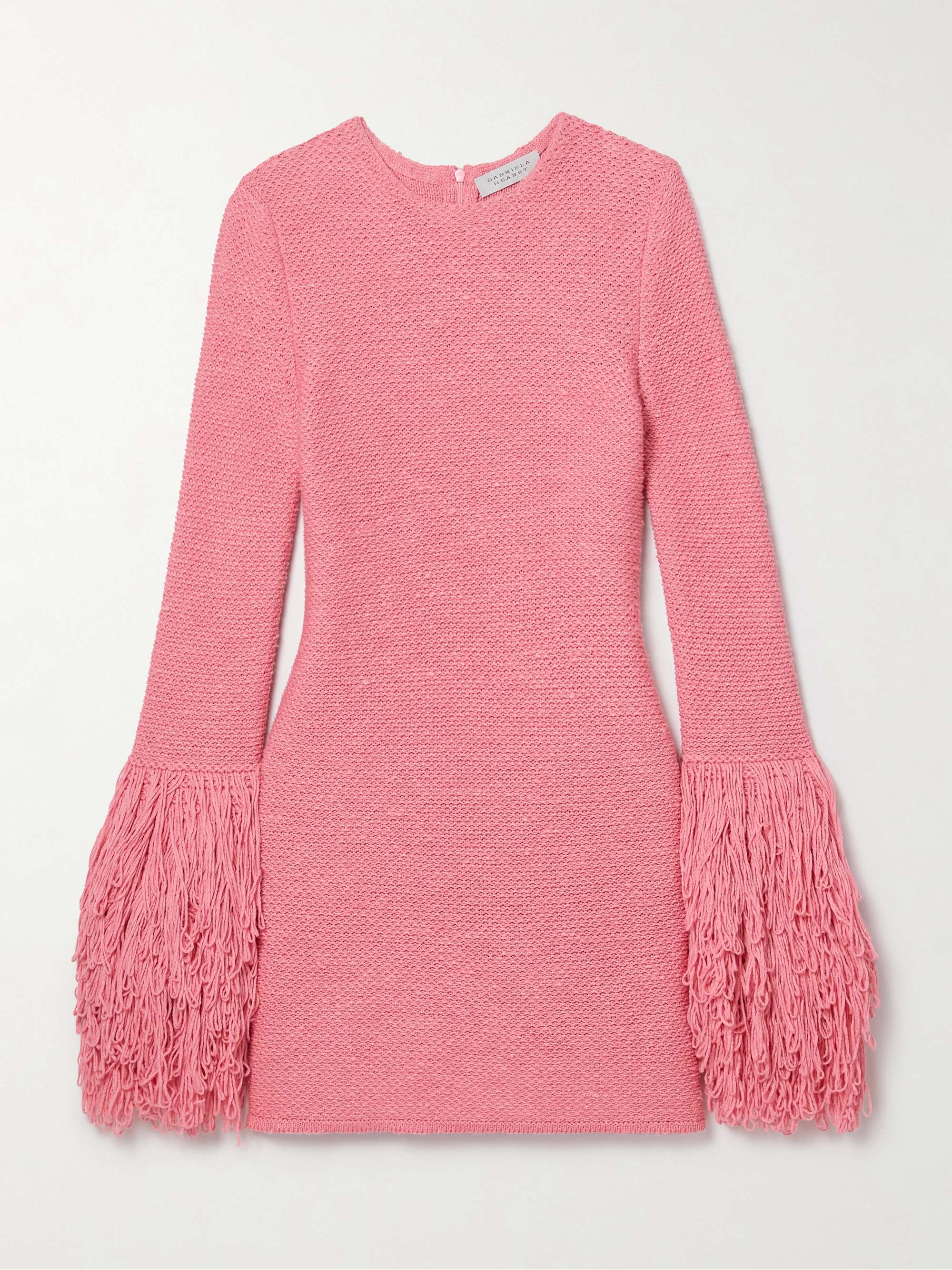 Liam fringed cashmere and silk-blend mini dress view